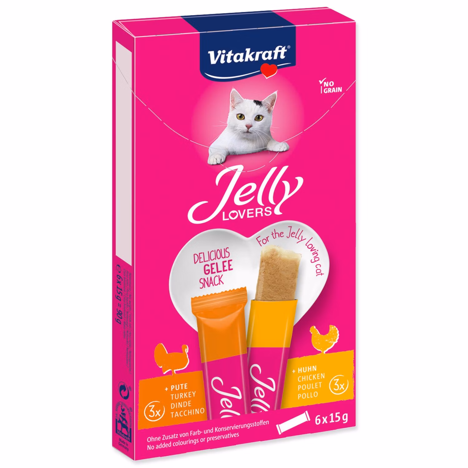 Pochúťka Vitakraft Jelly Lovers kura a morka 6x15g