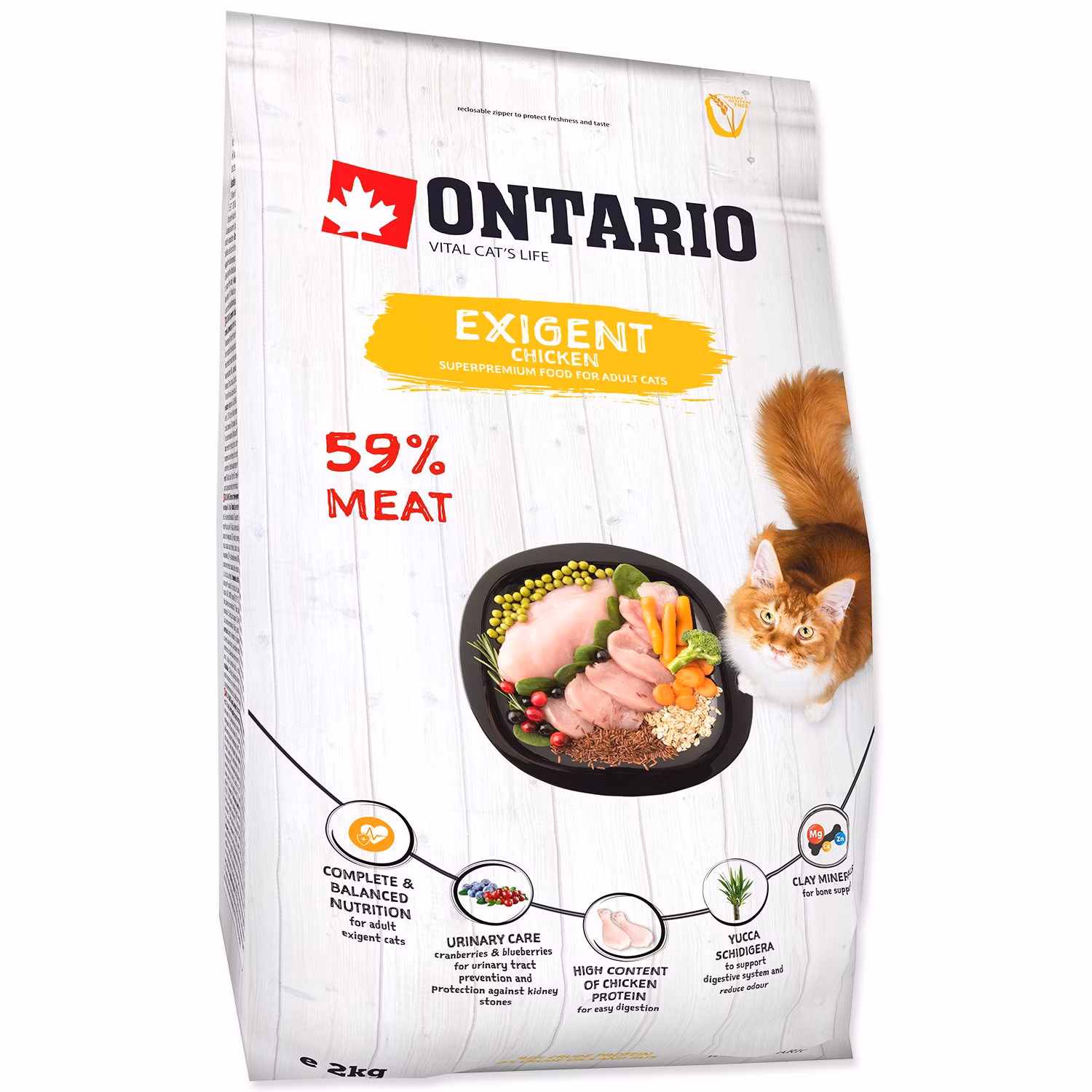 Krmivo Ontario Cat Exigent 2kg