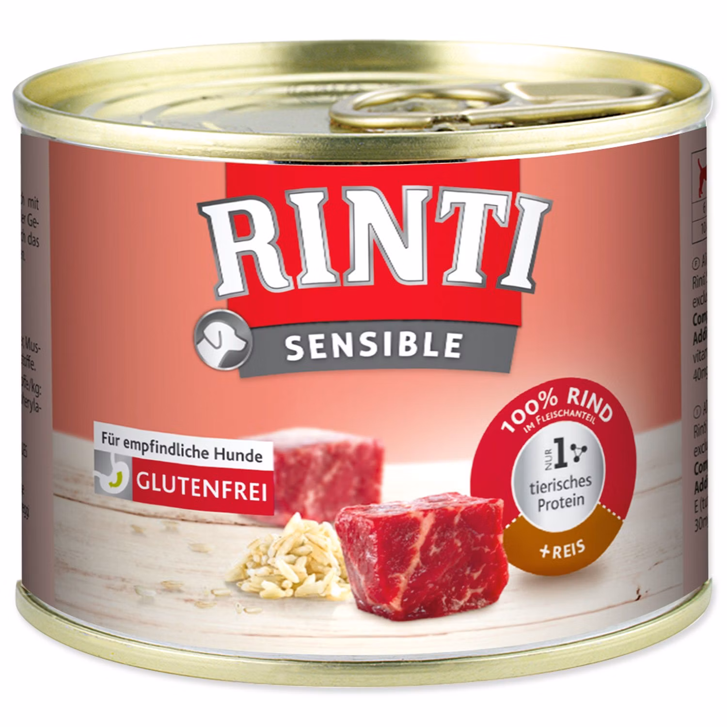 Konzerva Rinti sensible Adult hovädzie a ryža 185g
