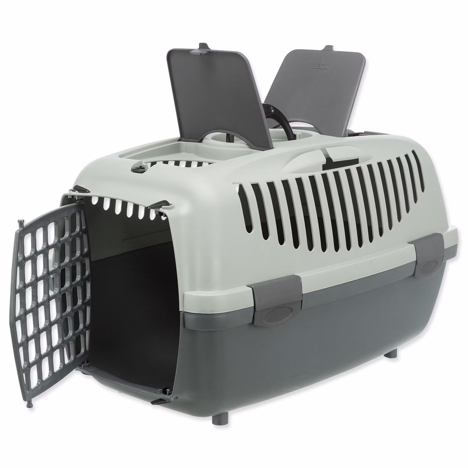 Capri 1 transport box, XS: 32 × 31 × 48 cm, anthracite/grey-green