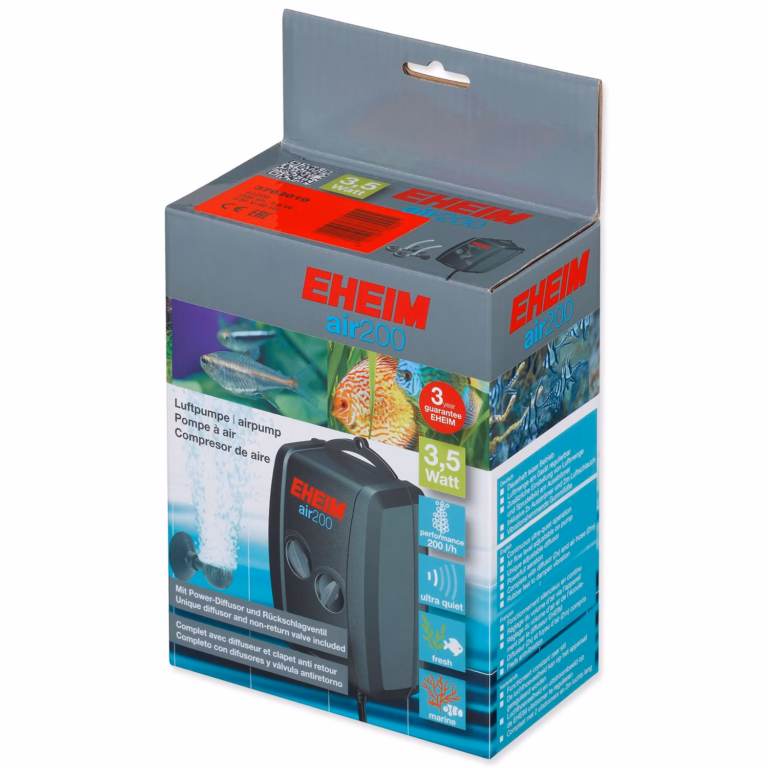 Kompresor Eheim vzduchovací 200, 2x100l/h, 4W