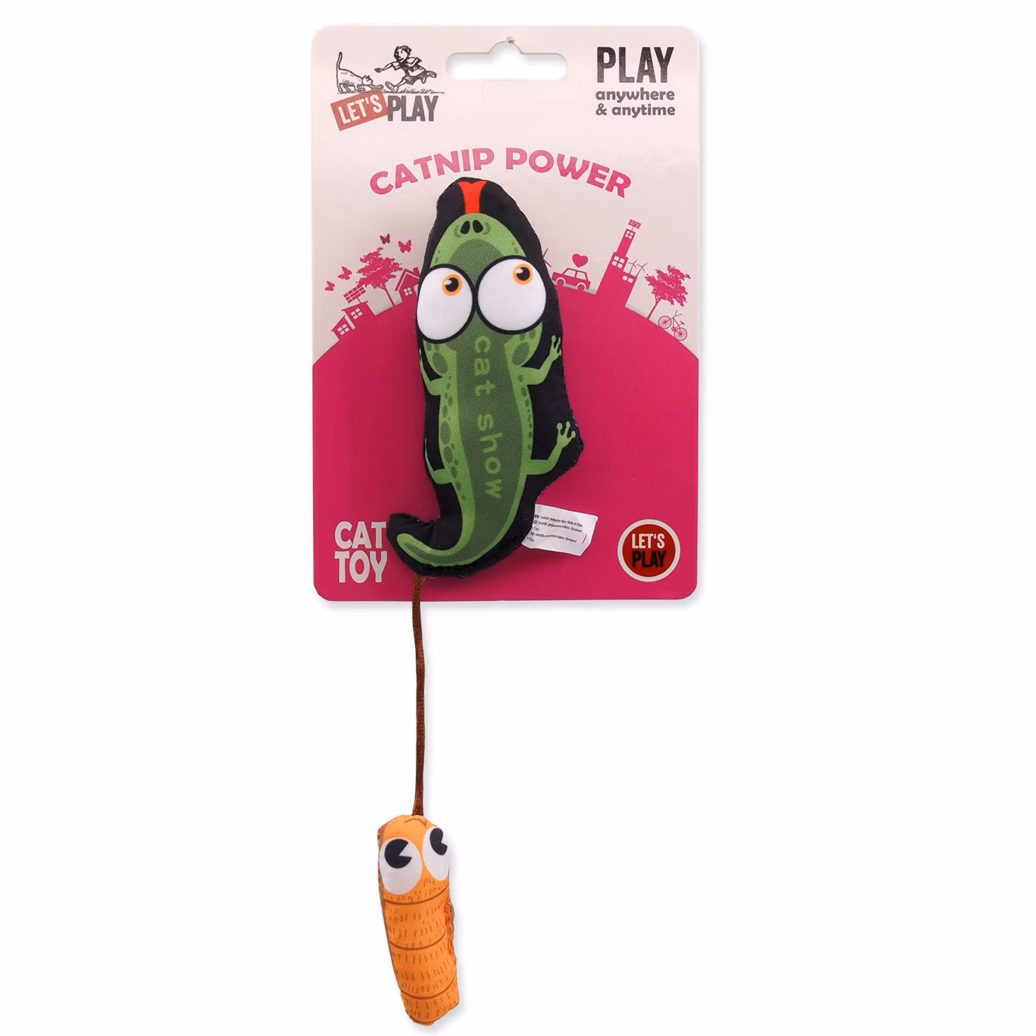 Hračka Let´s Play krokodíl s catnipom 17cm