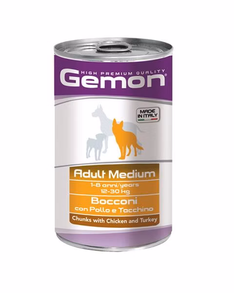 GEMON konzerva adult medium pre psy kura a morka 1250 g