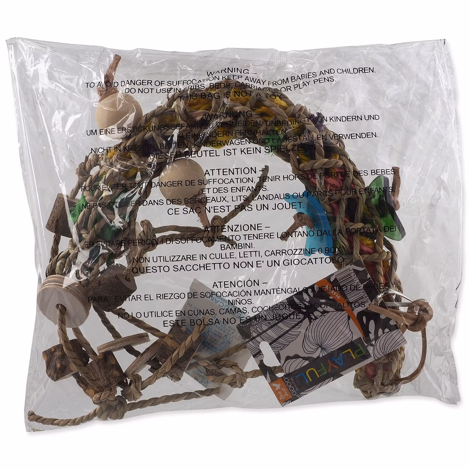 Hračka Bird Jewel z povrazu šplhacia závesná 60x13cm