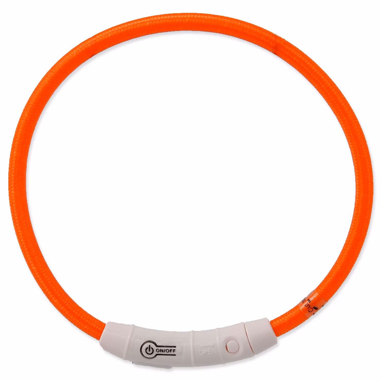 Obojok Dog Fantasy LED nylon oranžový 45cm
