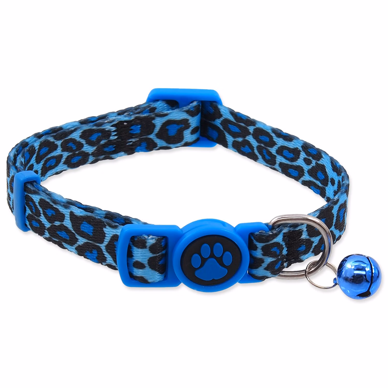 Obojok Active Cat nylon XS leopard modrý 1x19-31cm