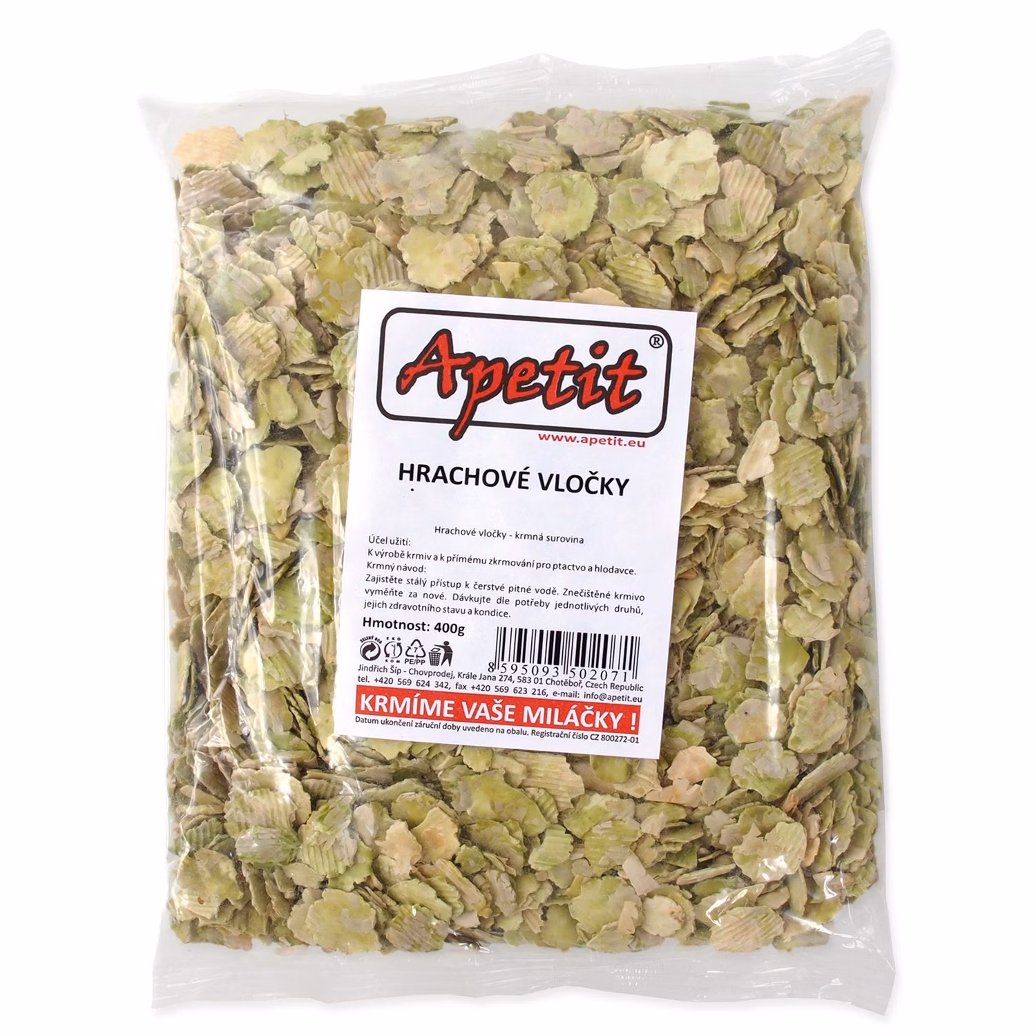Krmivo Apetit Vločky Hrachové 400g