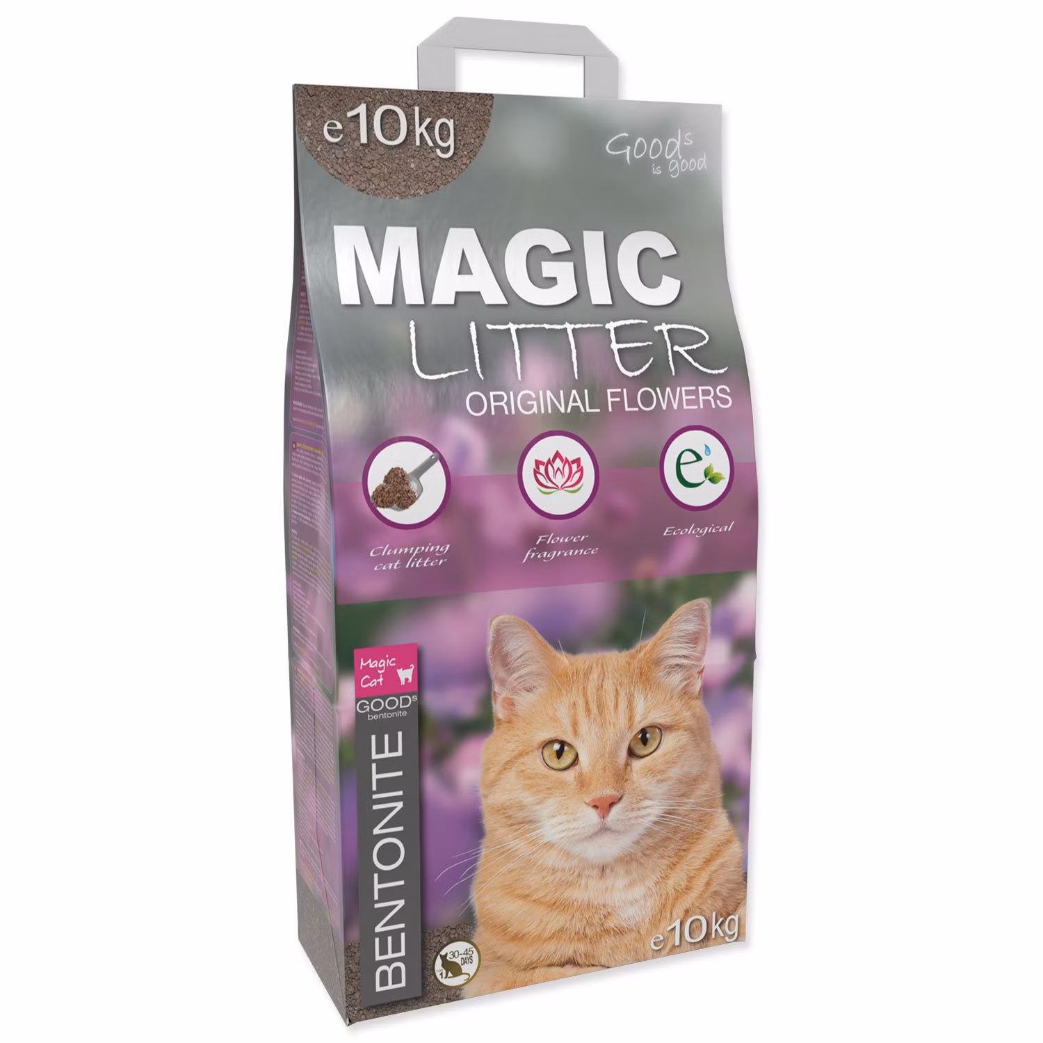 Podstielka Magic Litter Bentonite Original Flowers 10kg