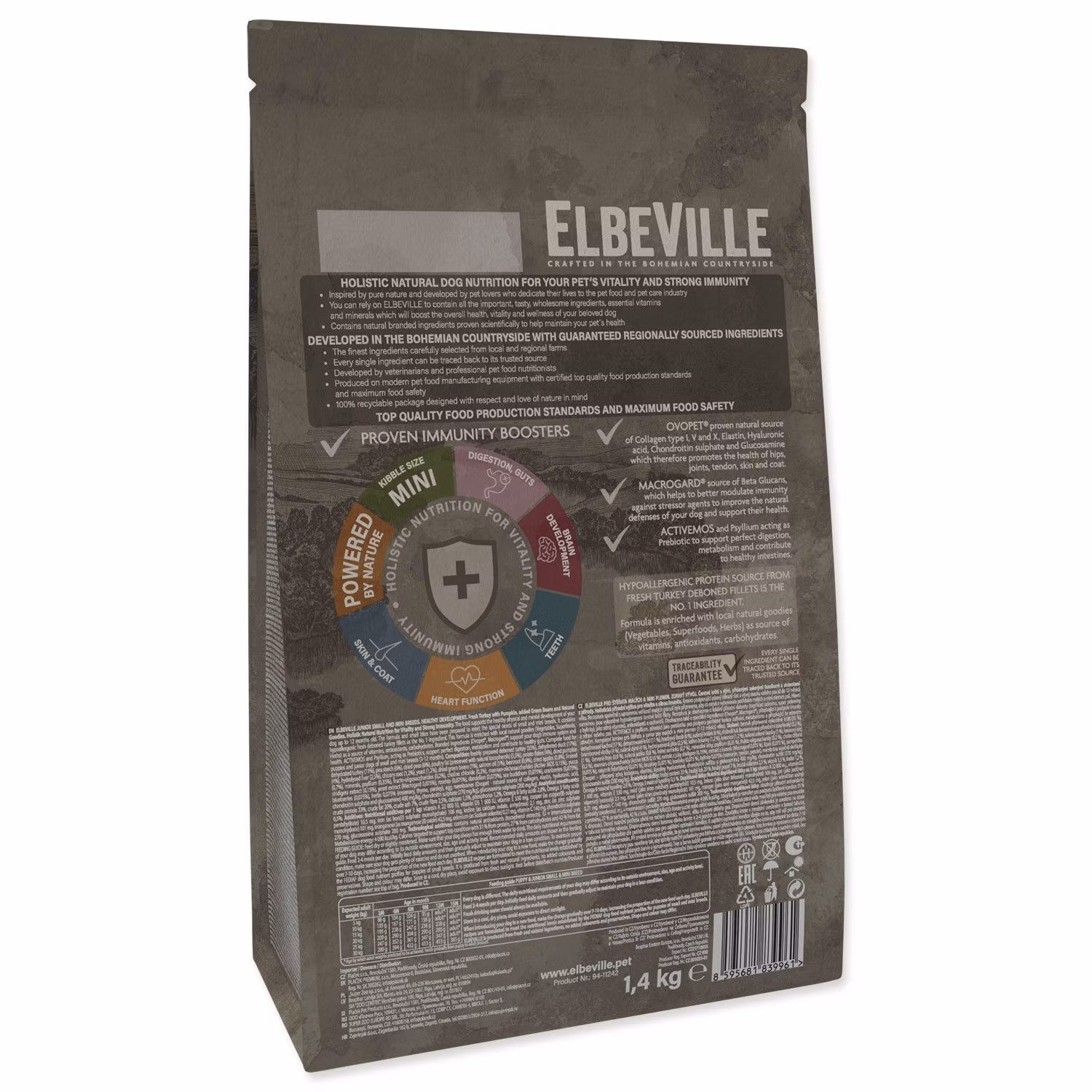 Krmivo ELBEVILLE Puppy and Junior Mini Healthy Development Fresh Turkey 1,4kg
