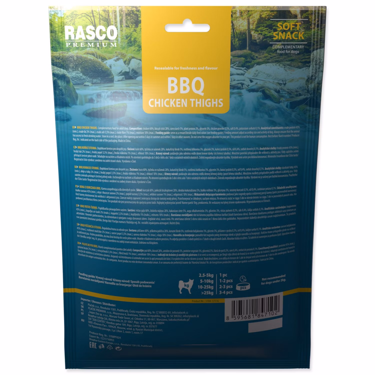 Pochúťka Rasco Premium BBQ Kuracie stehná 230g