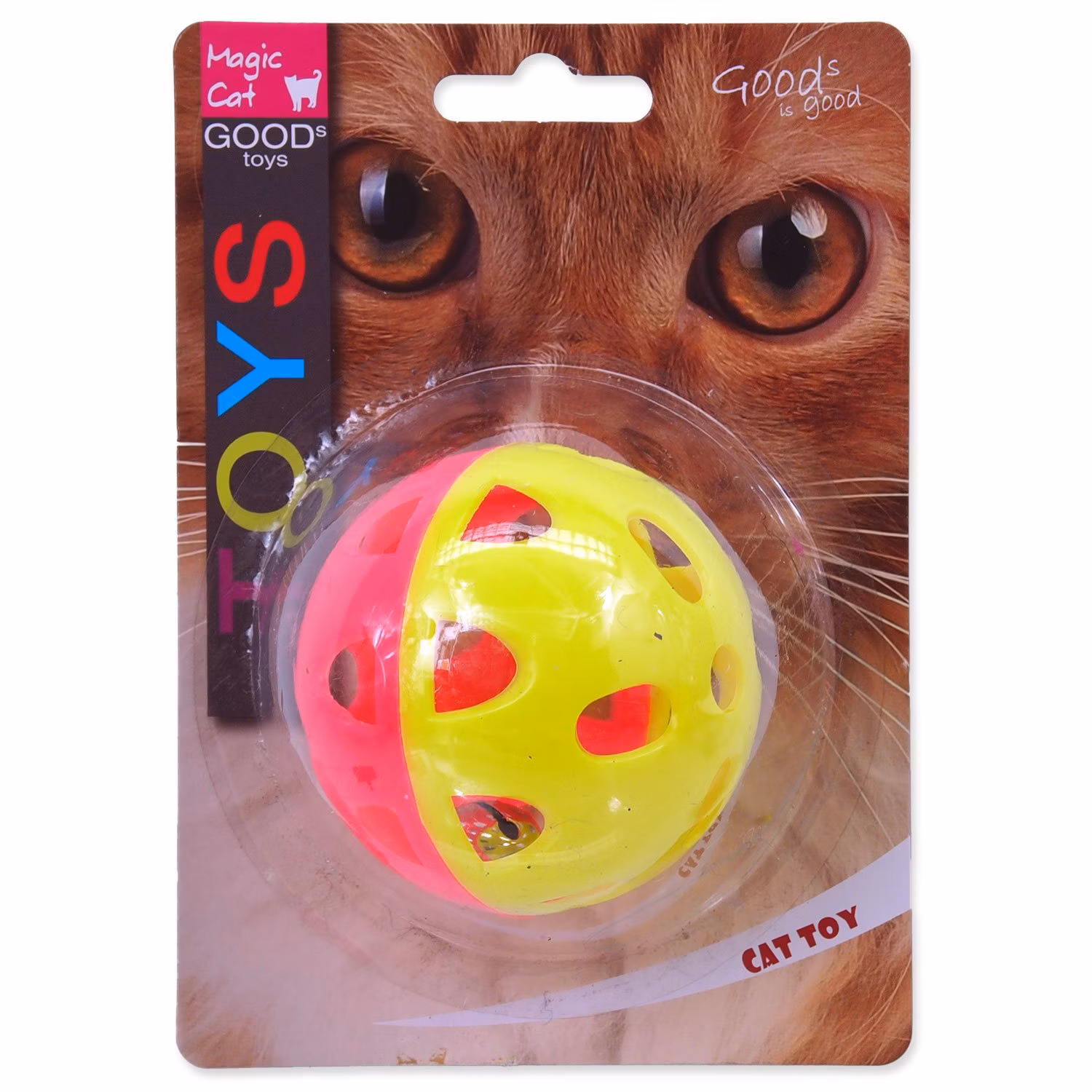 Hračka Magic Cat loptička neón jumbo s rolničkou 6cm