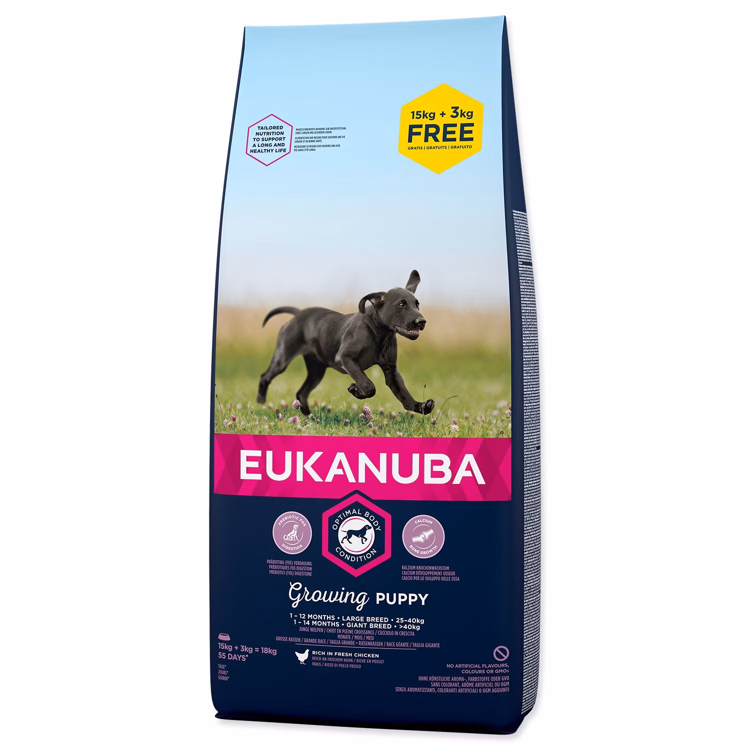 Euk Puppy & Junior Large 18kg BONUS