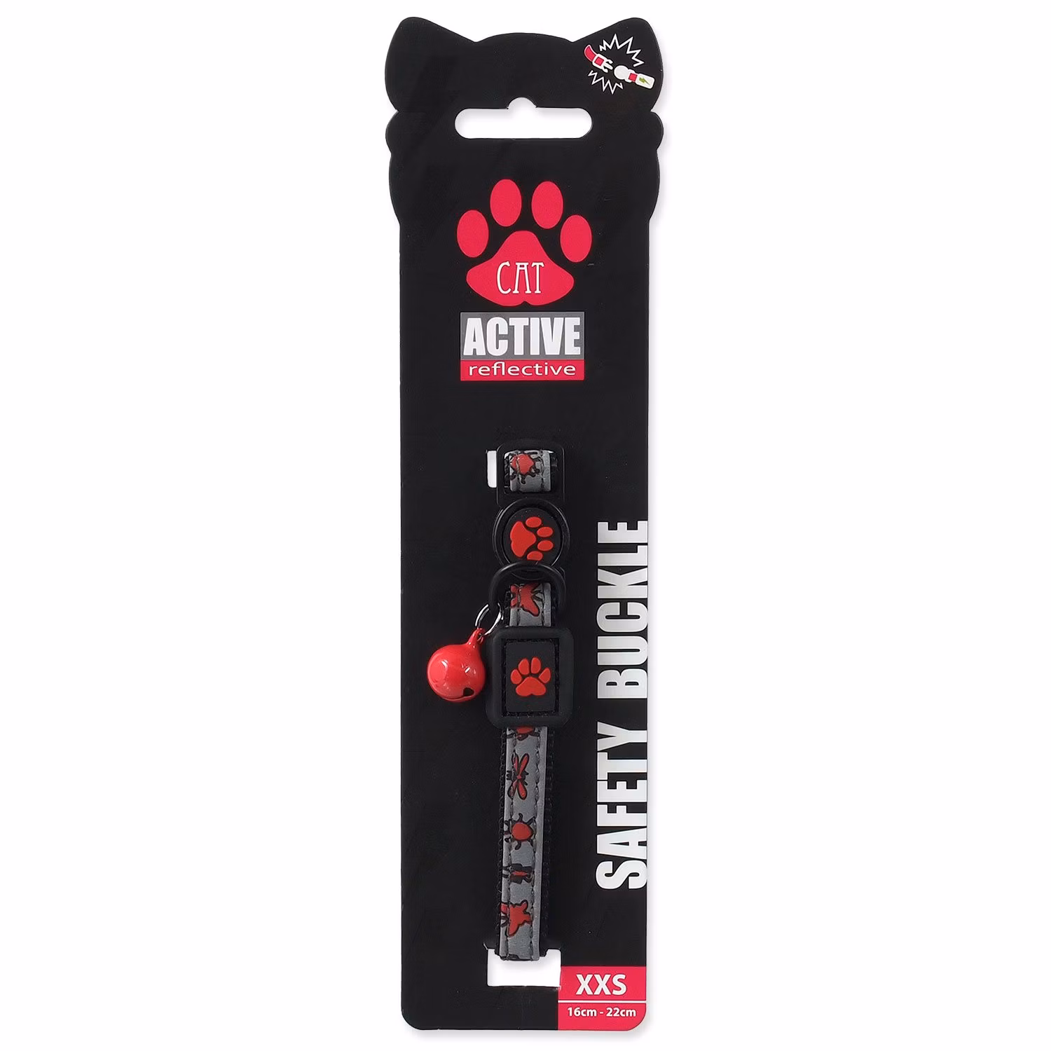 Obojok Active Cat Reflective XXS červený 1x16-22cm