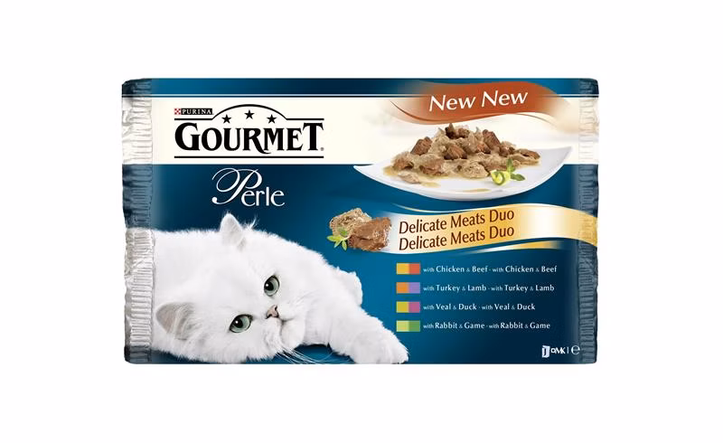 Nestlé GOURMET PERLE cat Multipack duo hovädzie&kura kapsička 4x85 g