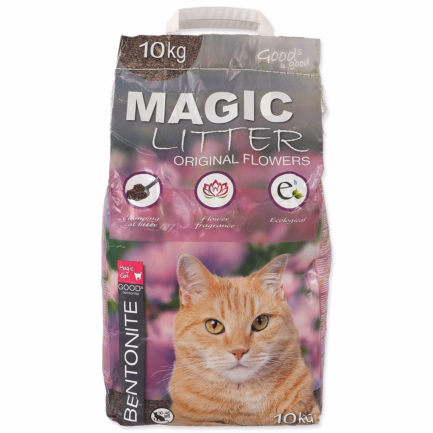 Podstielka Magic Litter Bentonite Original Flowers 10kg