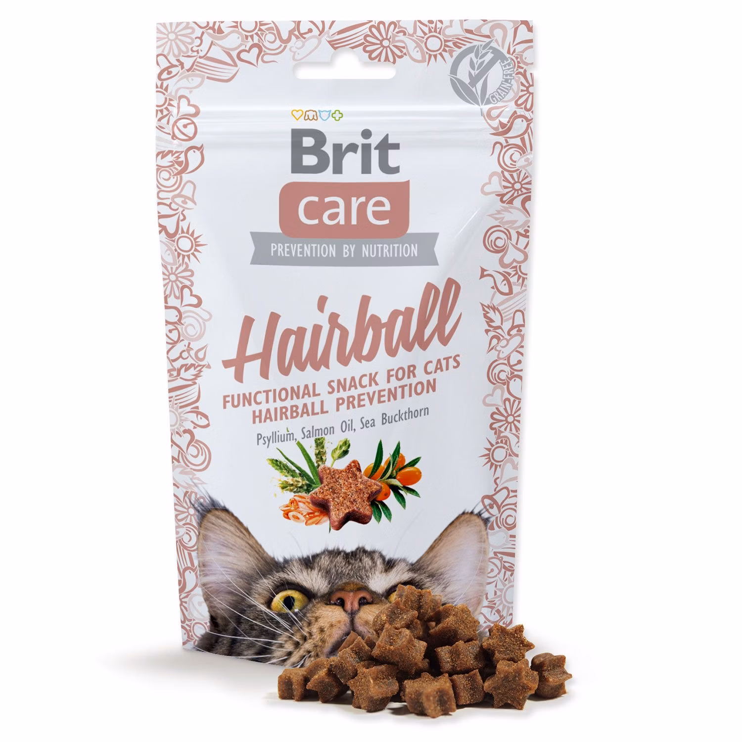 Pochúťka Brit Care Cat Snack Hairball 50g