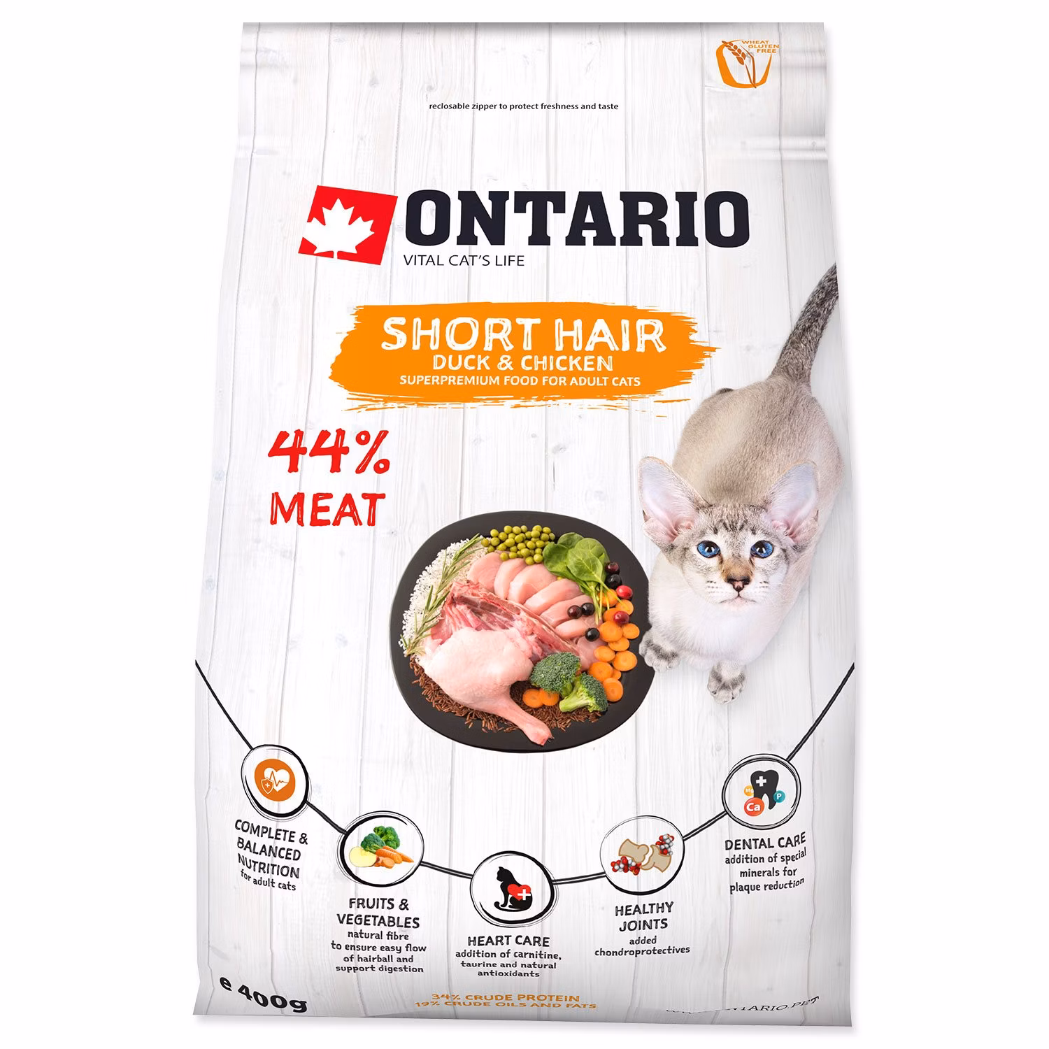 Krmivo Ontario Cat Shorthair 0,4kg