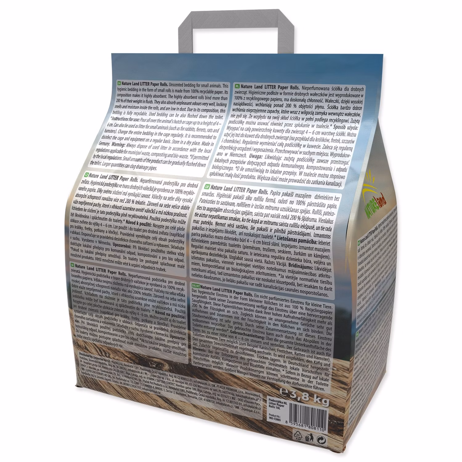 Podstielka Nature Land Paper Rolls 10L