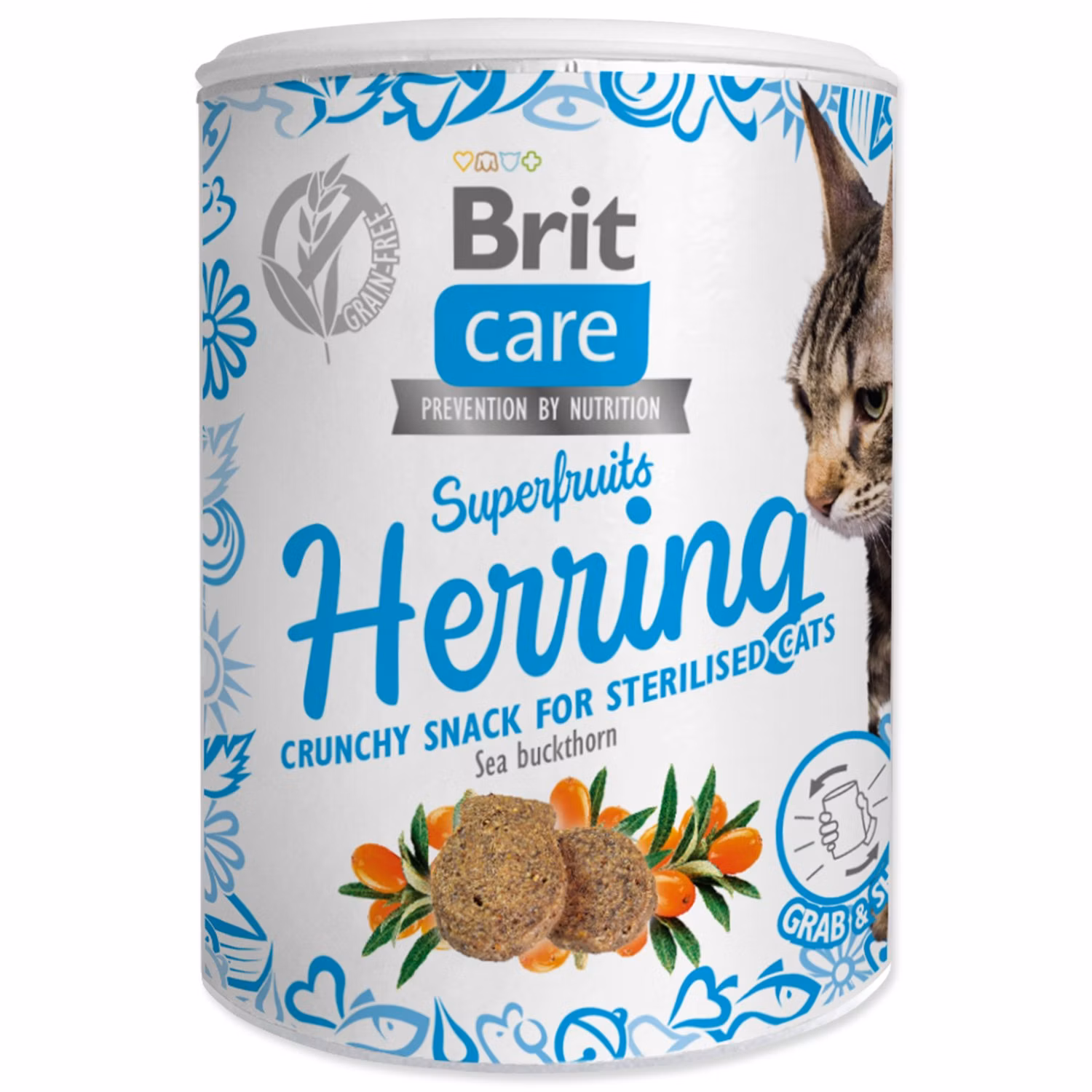 Pochúťka Brit Care Cat Snack Superfruits sleď 100g