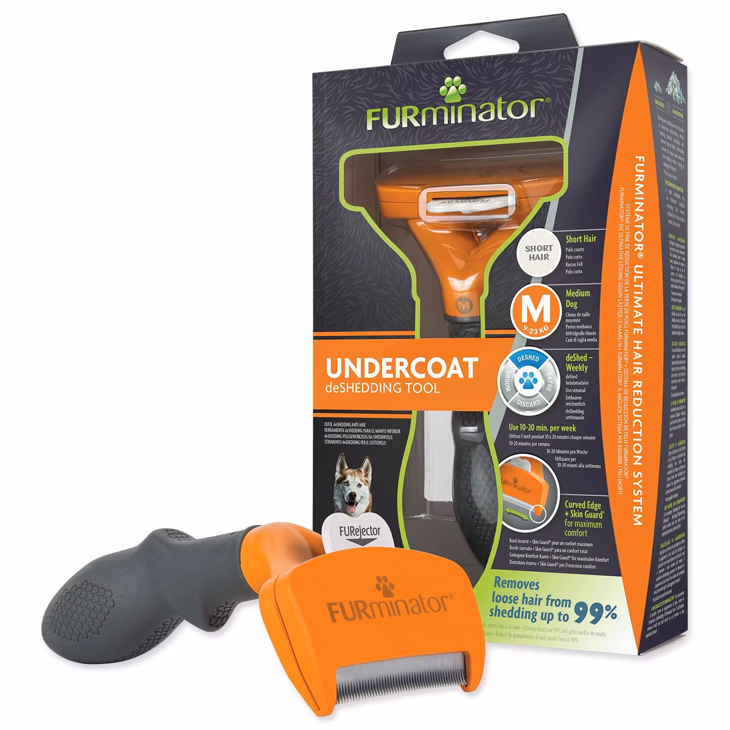 Hrebeň Furminator krátka srsť M 9-23kg
