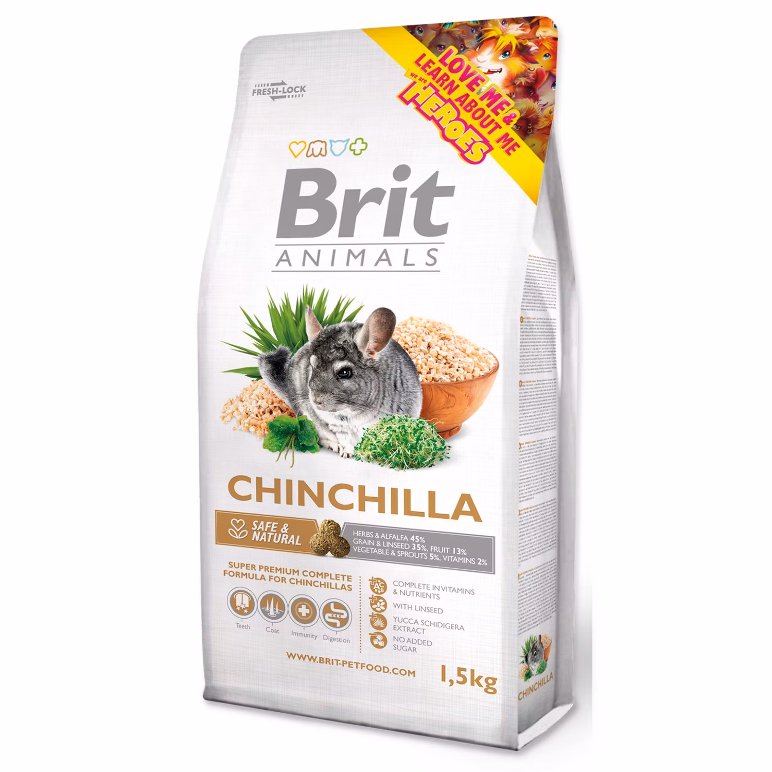 Krmivo Brit Animals Complete činčila 1,5kg