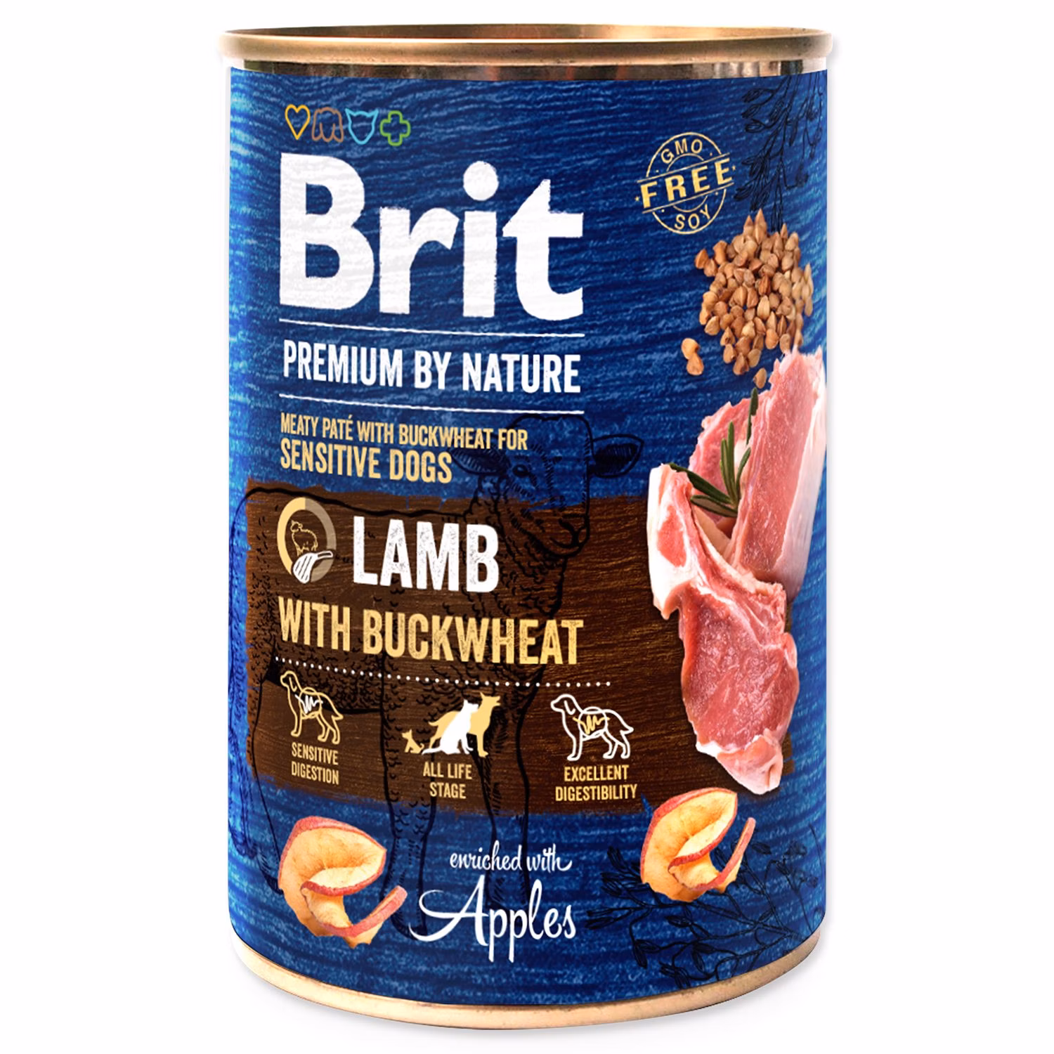 Konzerva Brit Premium by Nature jahňa s pohánkou 400g