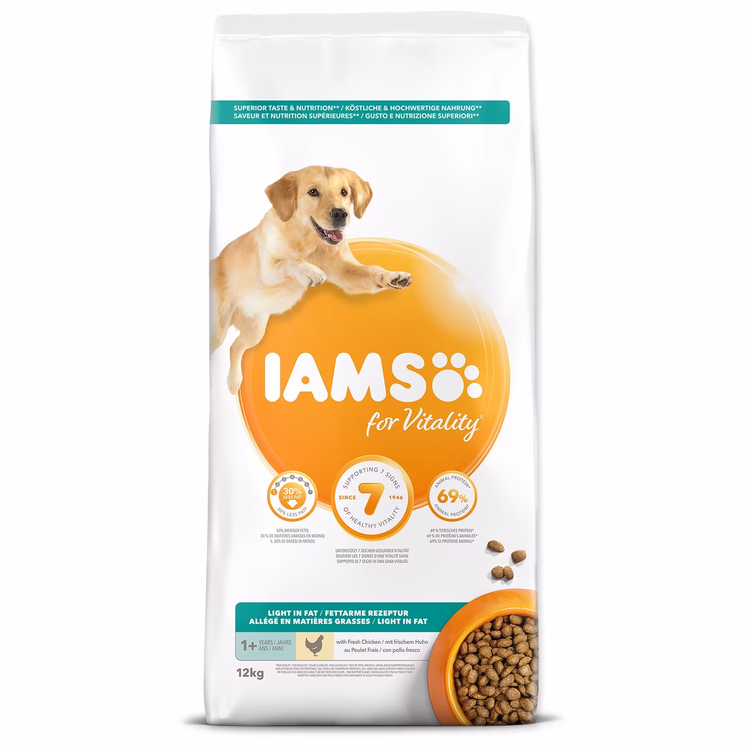 Krmivo IAMS Dog Adult Weight Control Chicken 12kg