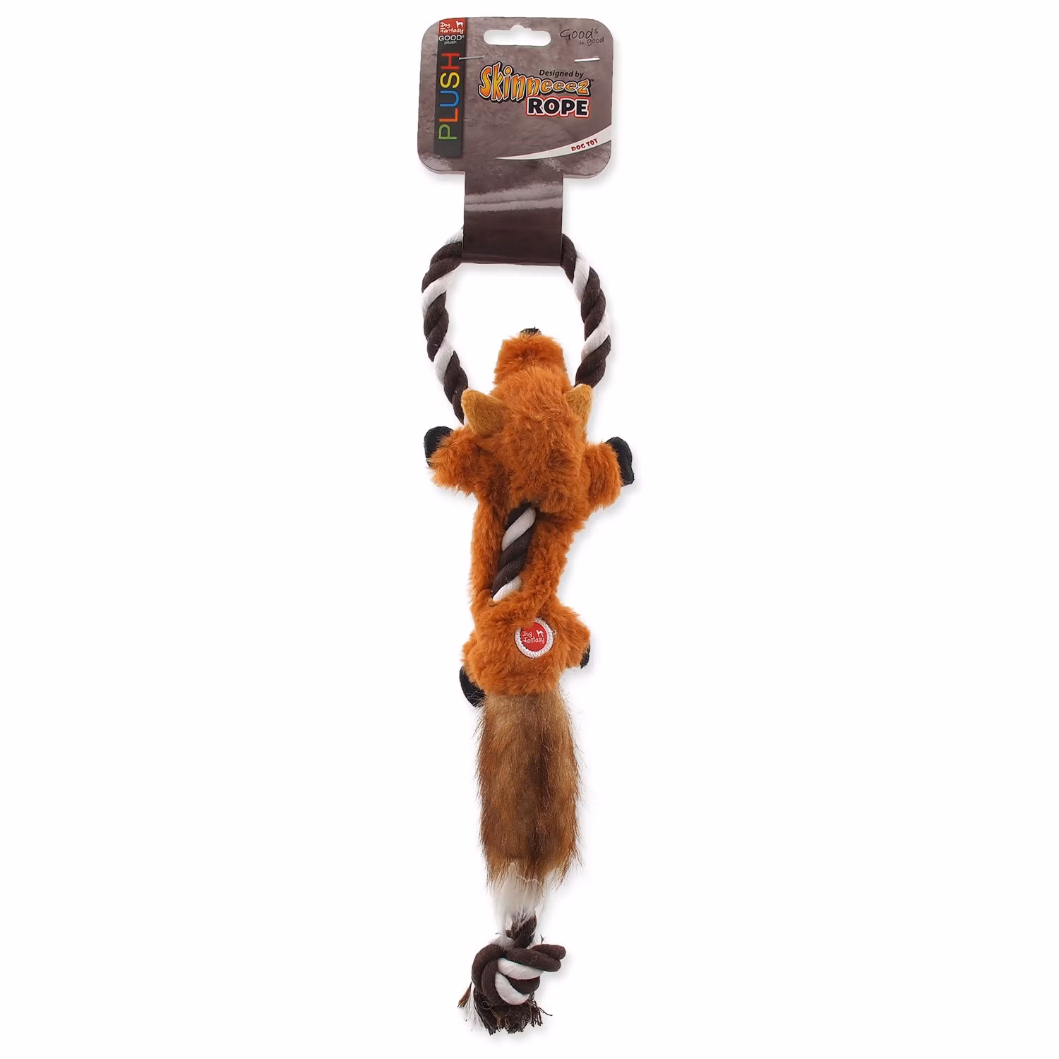 Hračka Dog Fantasy Skinneeez líška s povrazom 35cm
