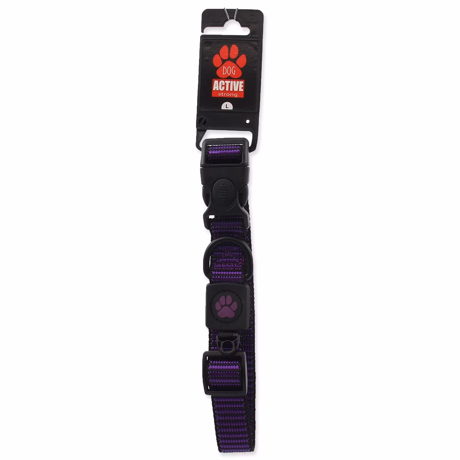 Obojok Active Dog Strong L fialový 2,5x45-68cm