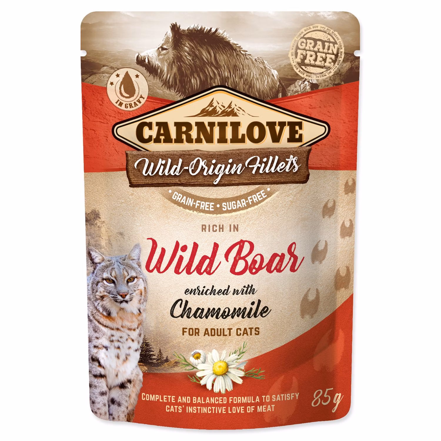 Kapsička Carnilove Cat diviak s harmančekom 85g