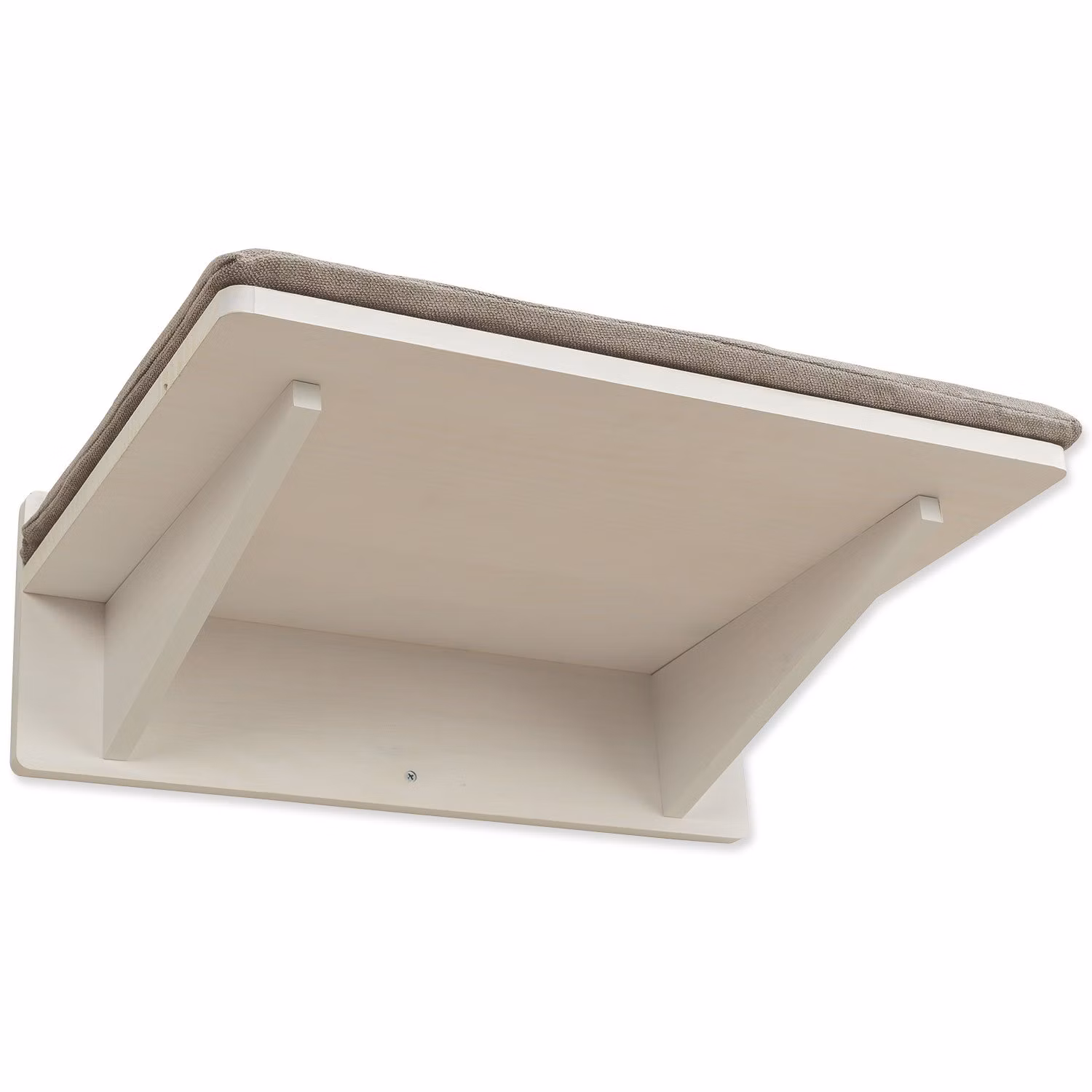 Platform with cushion, climbing landscape, 50 × 17.5 × 36.5 cm, white