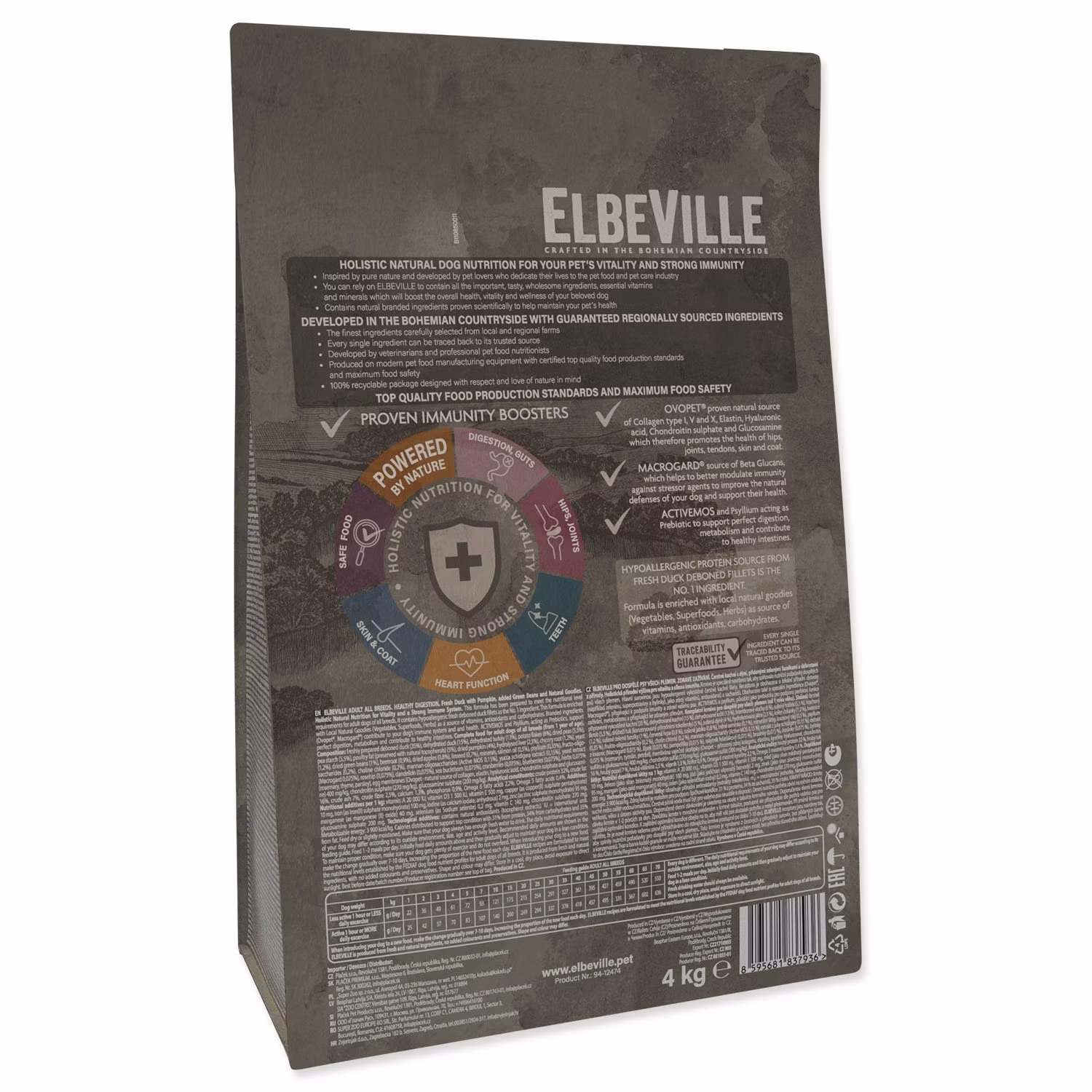 Krmivo ELBEVILLE Adult All Breeds Healthy Digestion Fresh Duck 4kg
