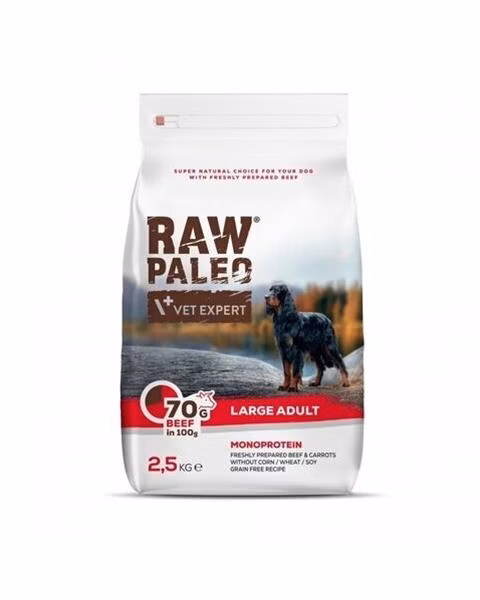 VetExpert Raw Paleo adult large beef 2,5 kg