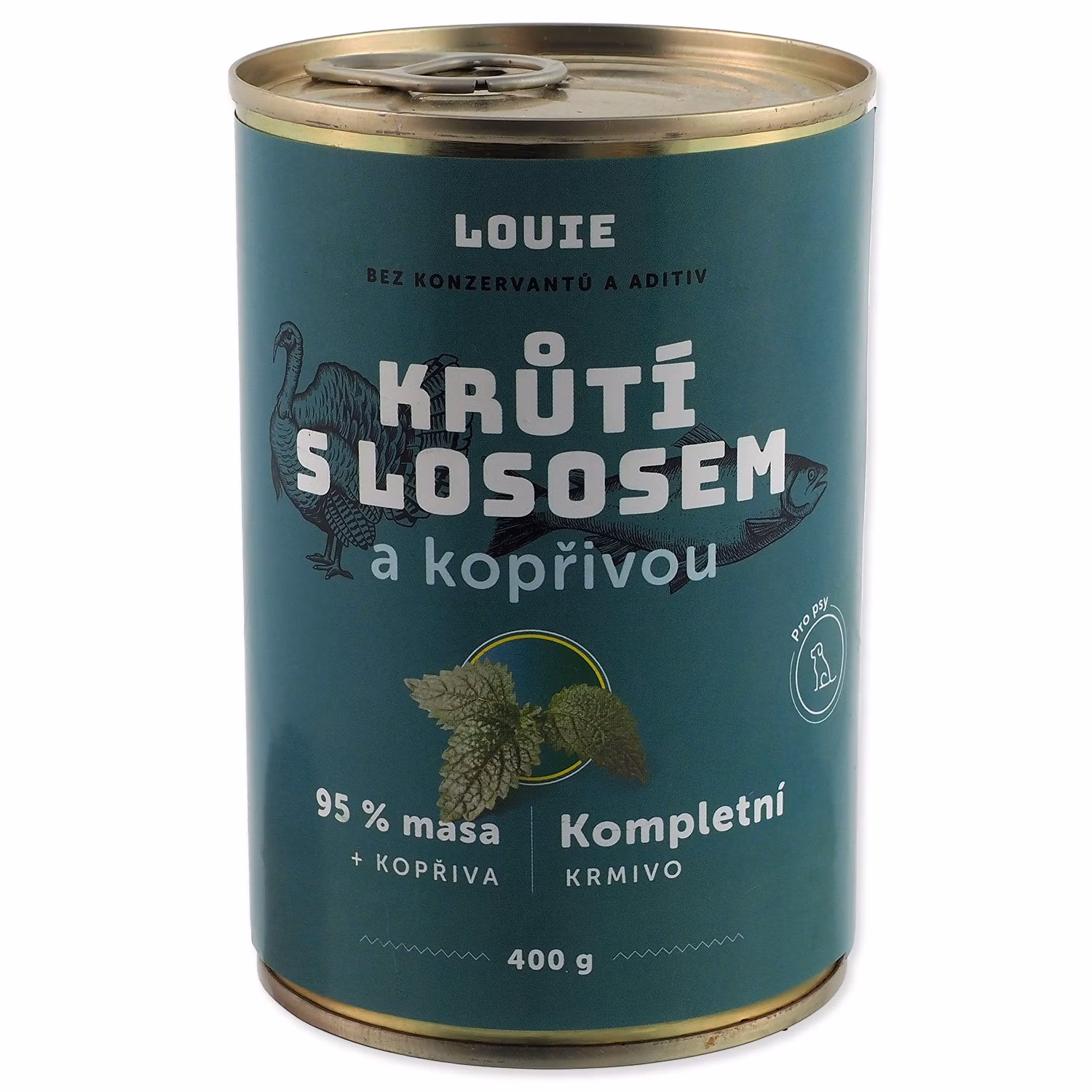 Konzerva LOUIE morčacie s lososom a žihlavou 400g