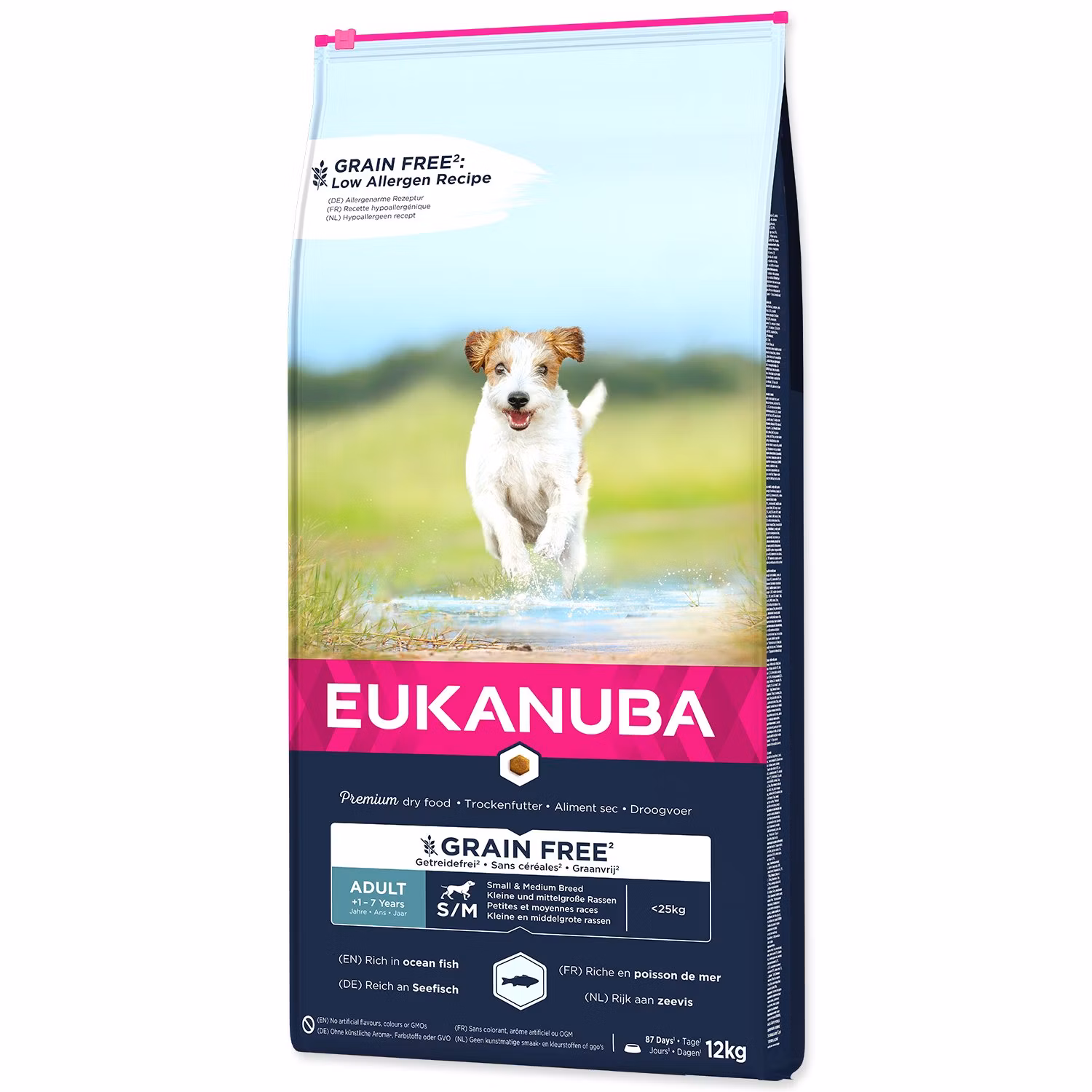 Krmivo EUKANUBA Adult Small & Medium Grain Free Ocean Fish 12kg