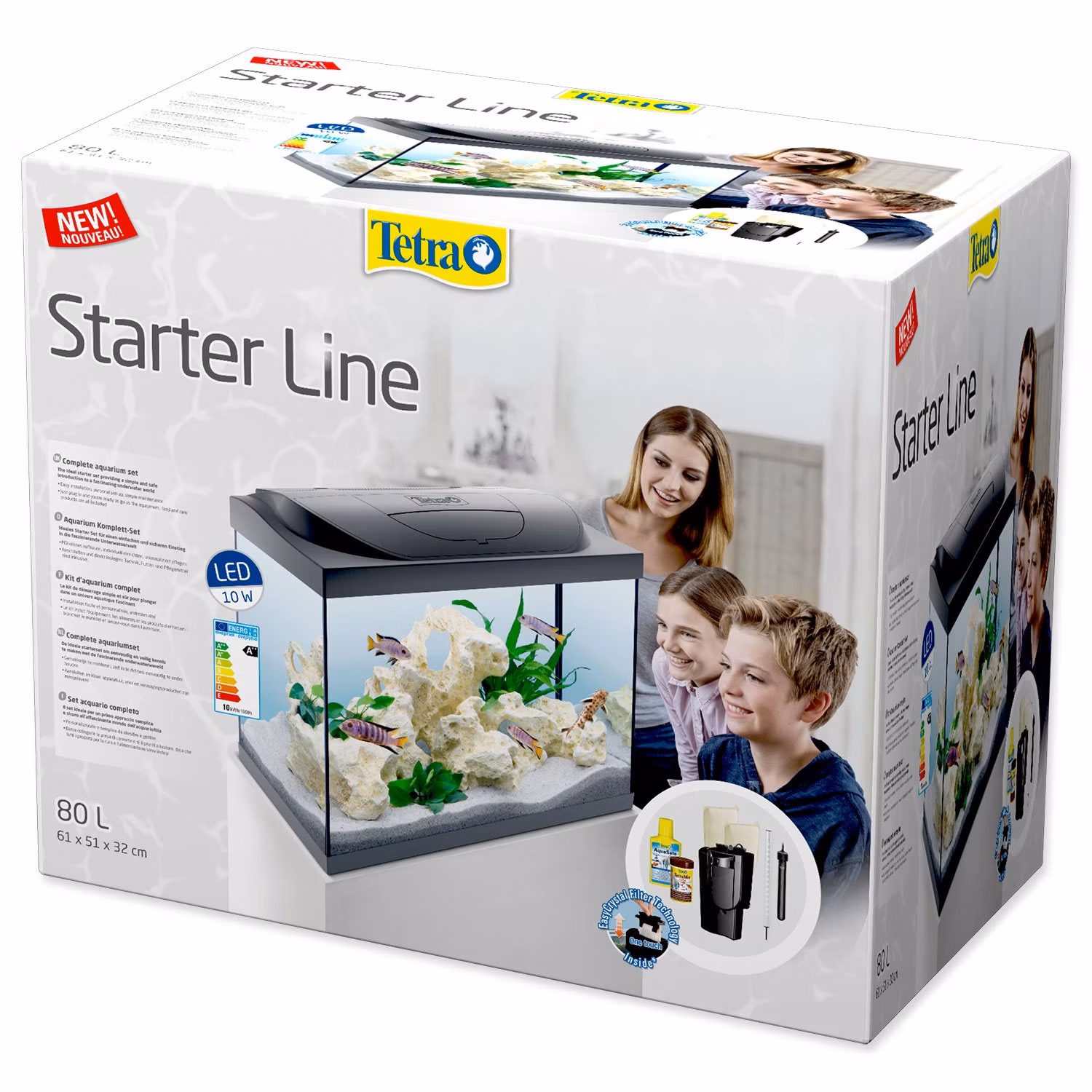 Akvarijný set Tetra Starter Line LED 61x32x51cm 80l