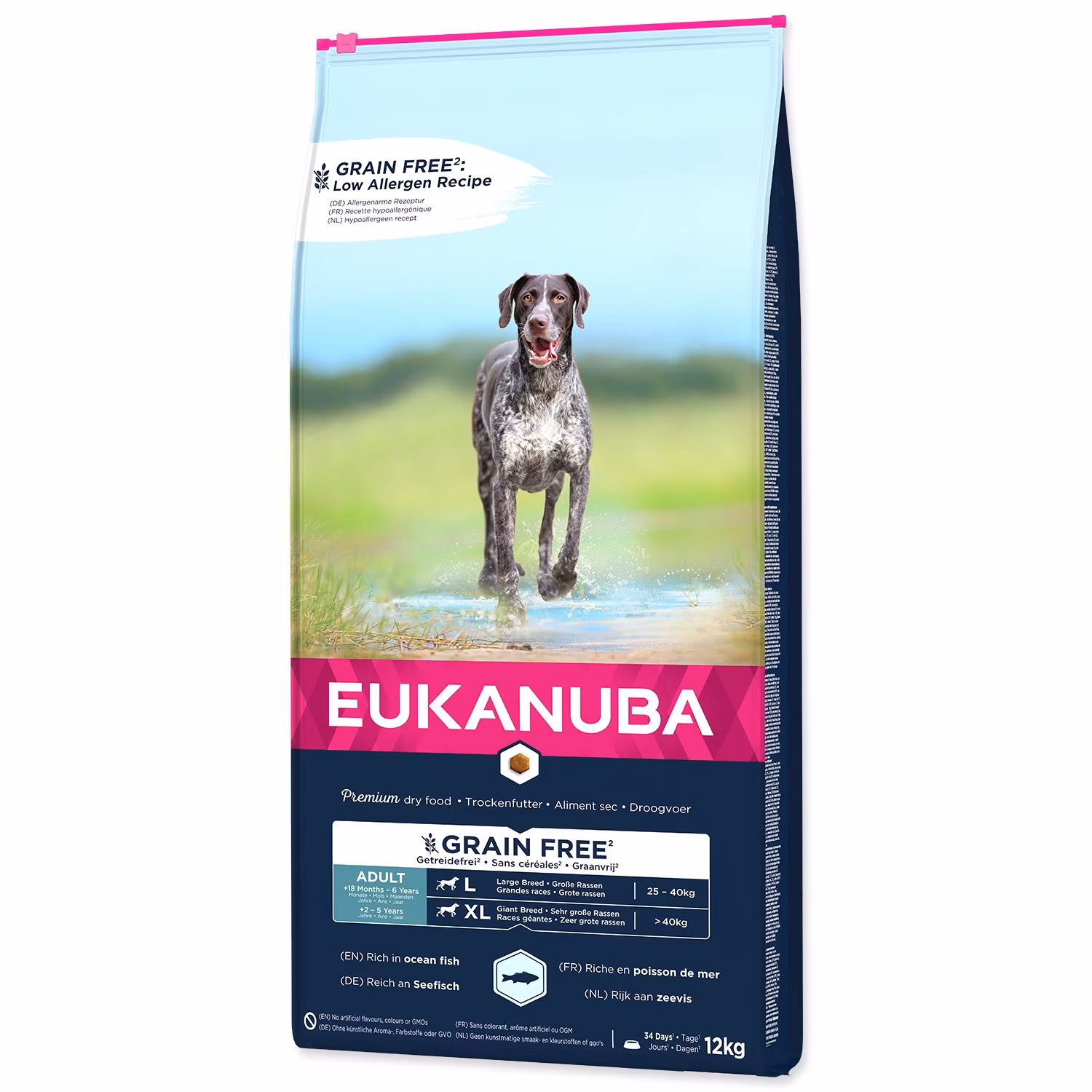 Krmivo EUKANUBA Adult Large & Giant Grain Free Ocean Fish 12kg