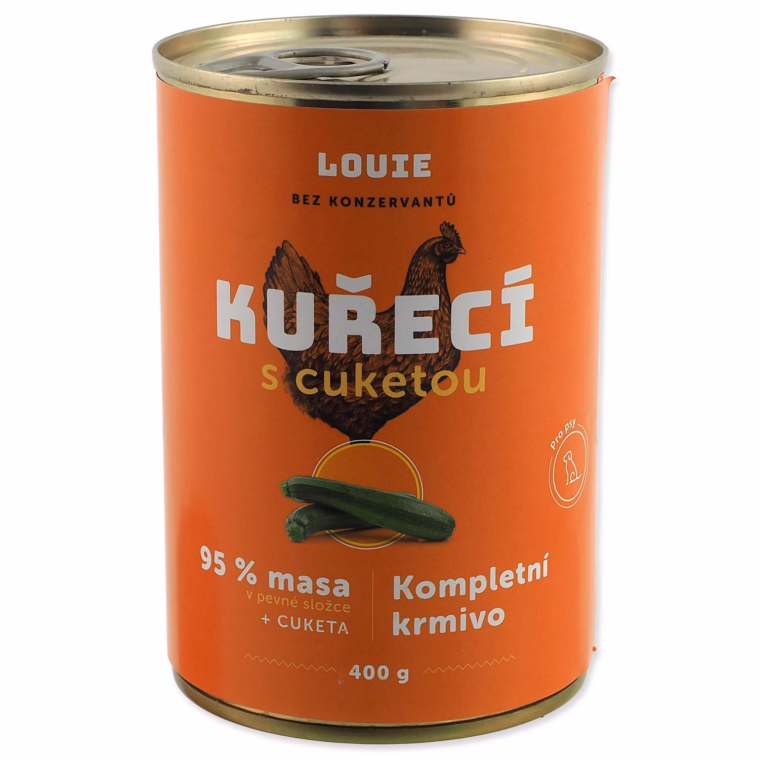Konzerva LOUIE kuracie s cuketou, vitamínmi a minerálmi 400g