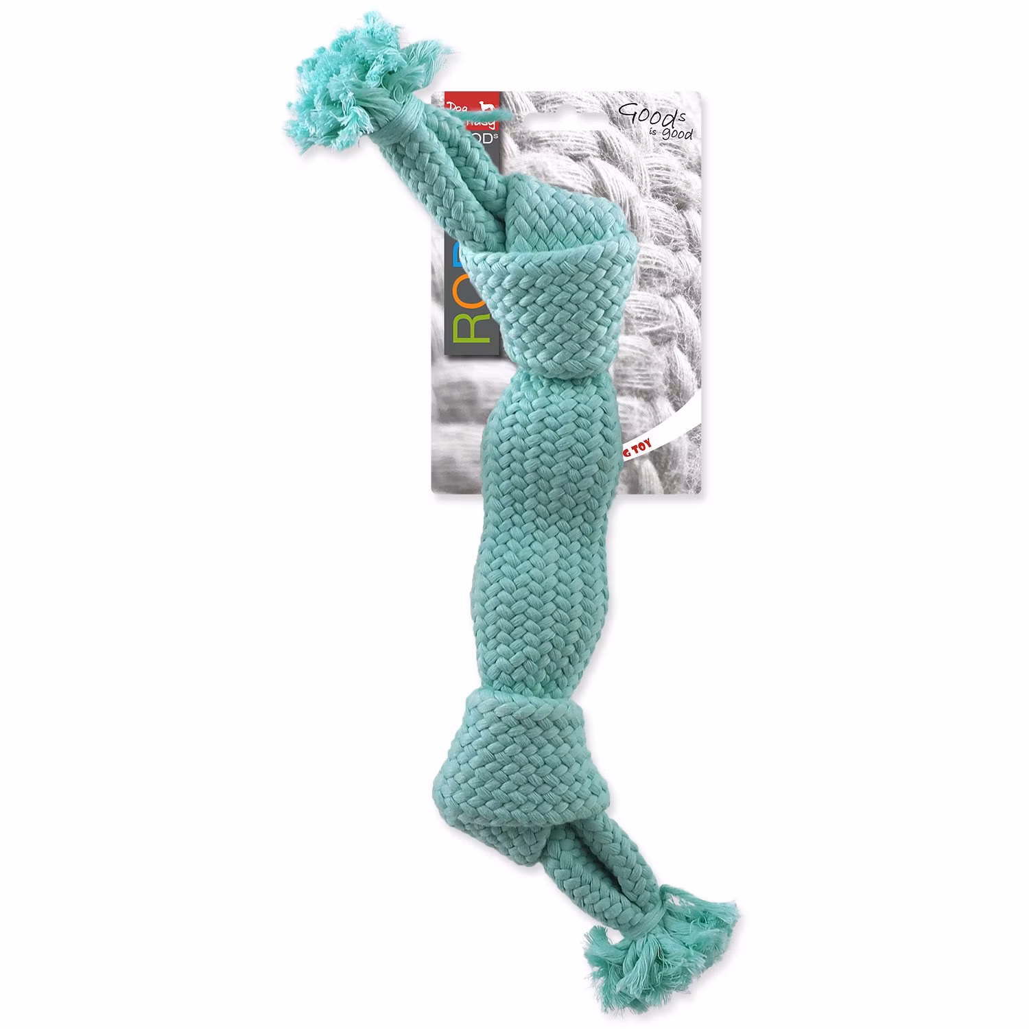Hračka Dog Fantasy uzol pískací modrý 2 knôty 35cm