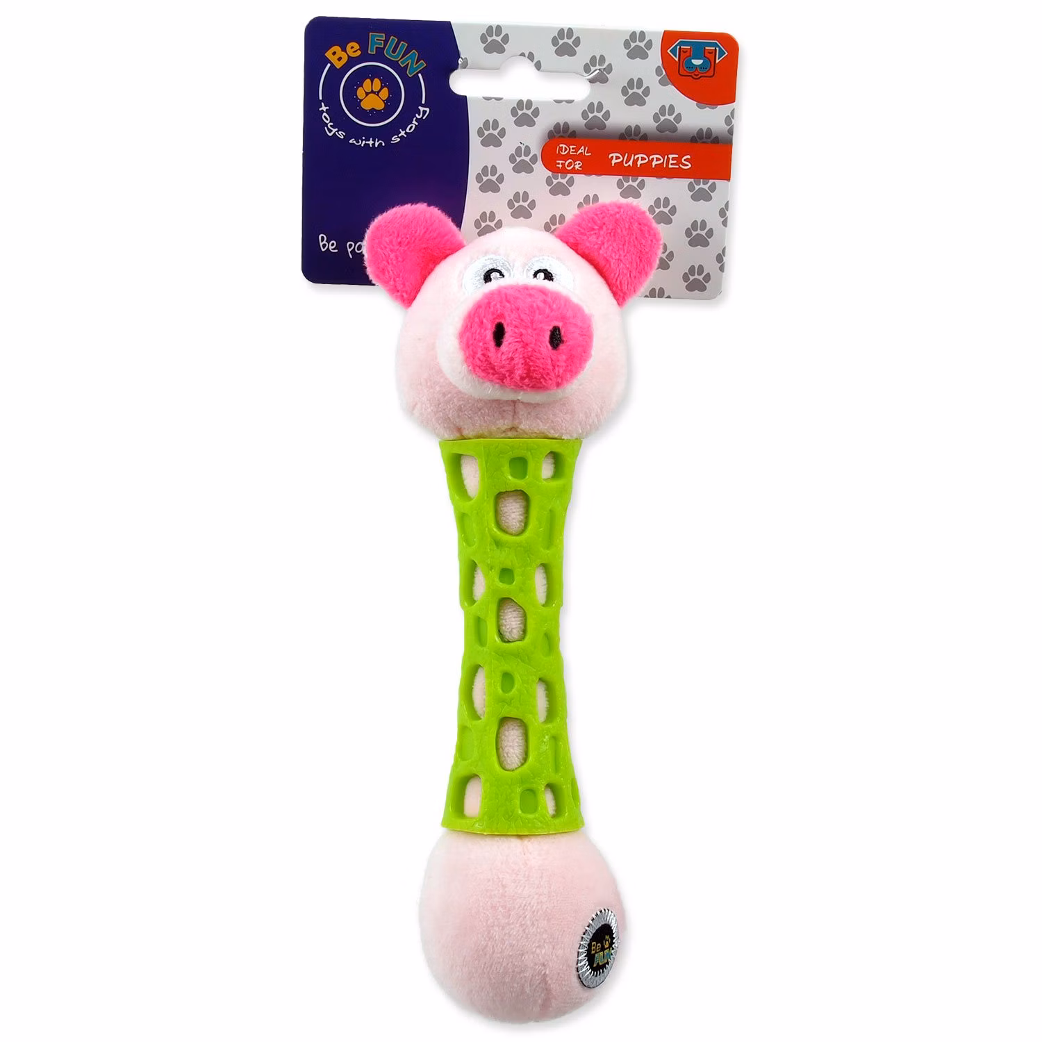 Hračka BeFun prasa plyšové s TPR gumou pre šteňa 17cm