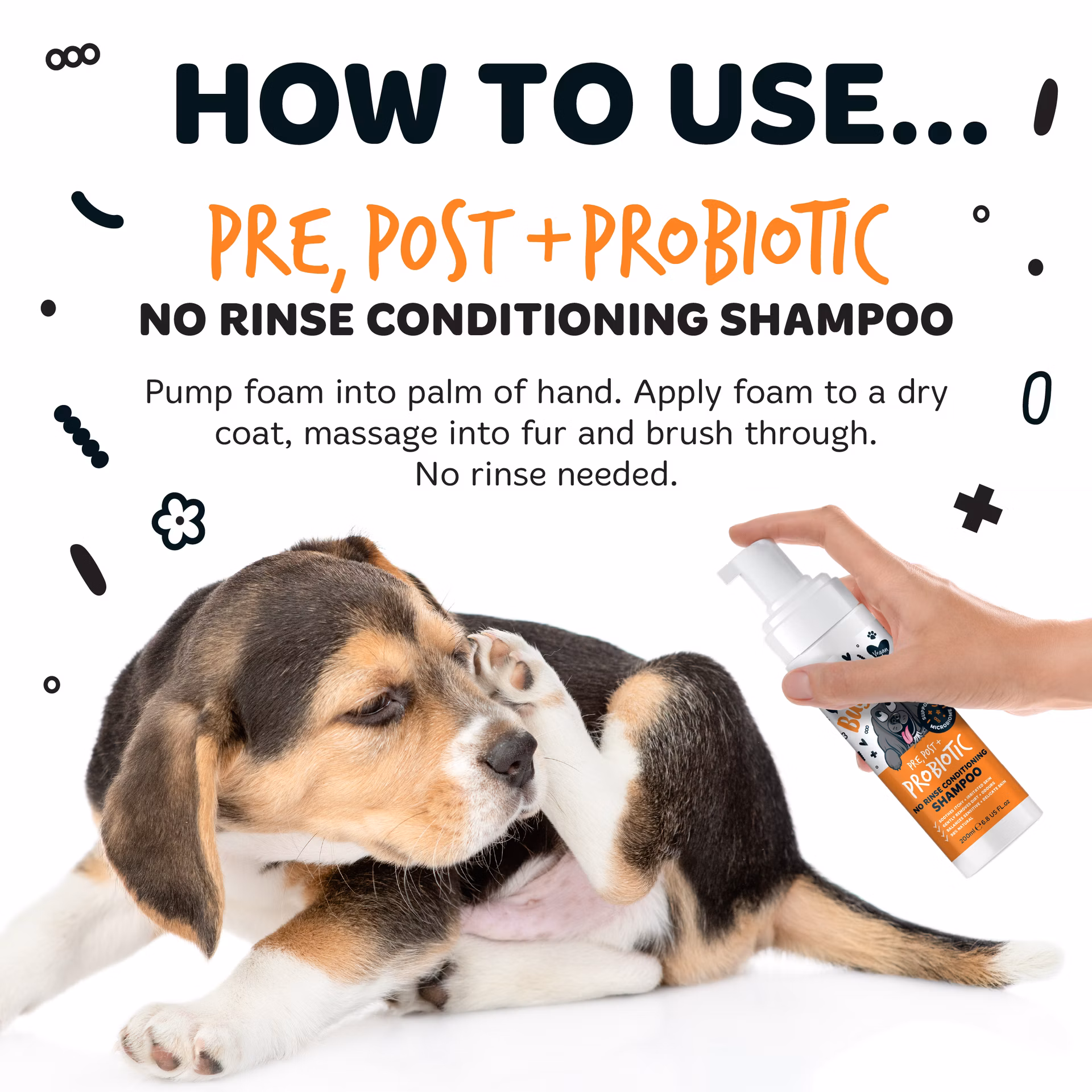 Bugalugs Pre, Post + Probiotic sprej na rozčesávanie srsti pre psov