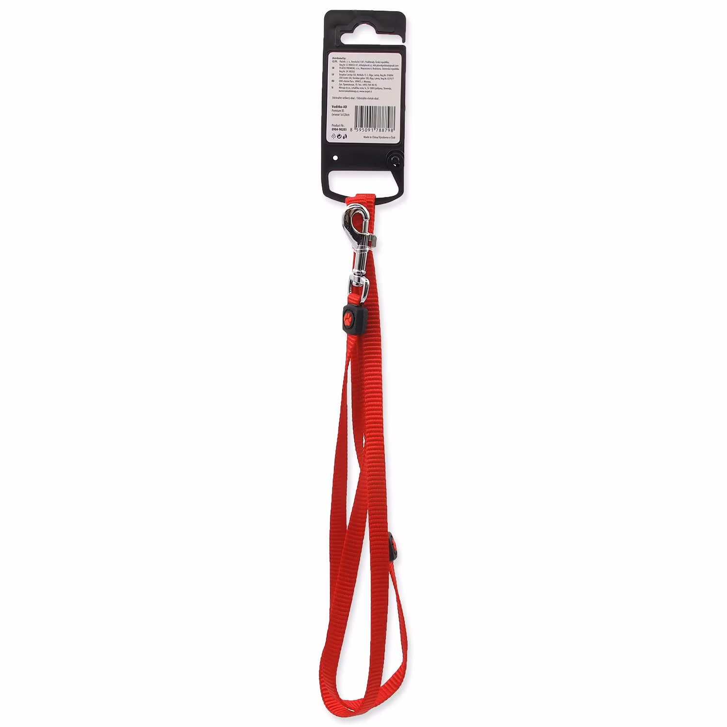 Vodítko Active Dog Premium XS červené 1x120cm
