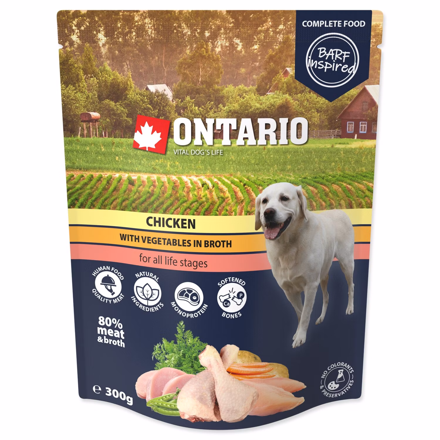 Kapsička Ontario kura so zeleninou vo vývare 300g