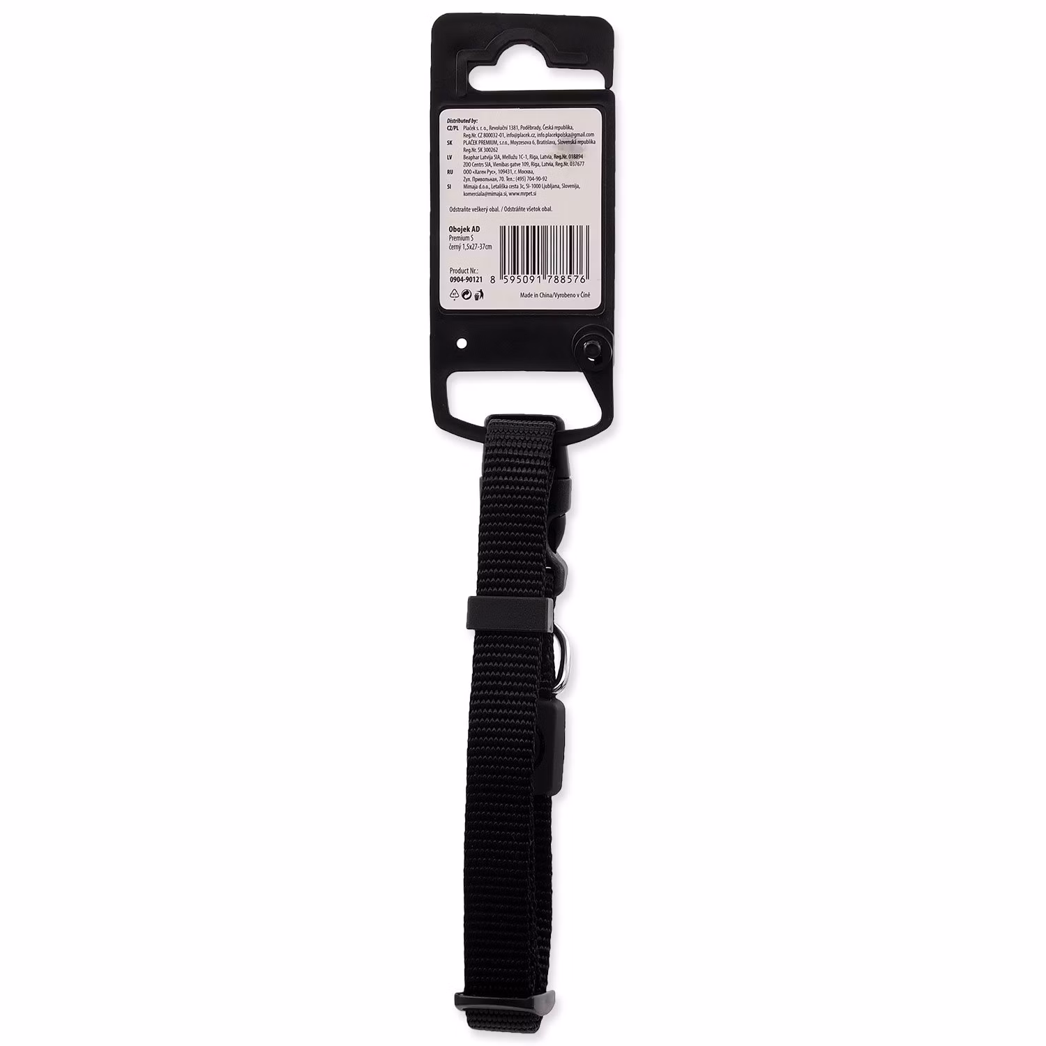 Obojok Active Dog Premium S čierny 1,5x27-37cm