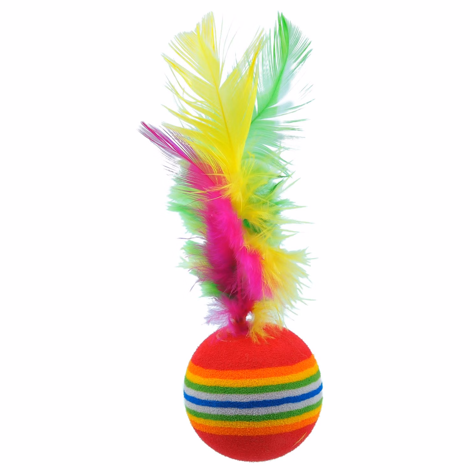 Hračka Magic Cat loptička s pierkami 3,8cm 60ks