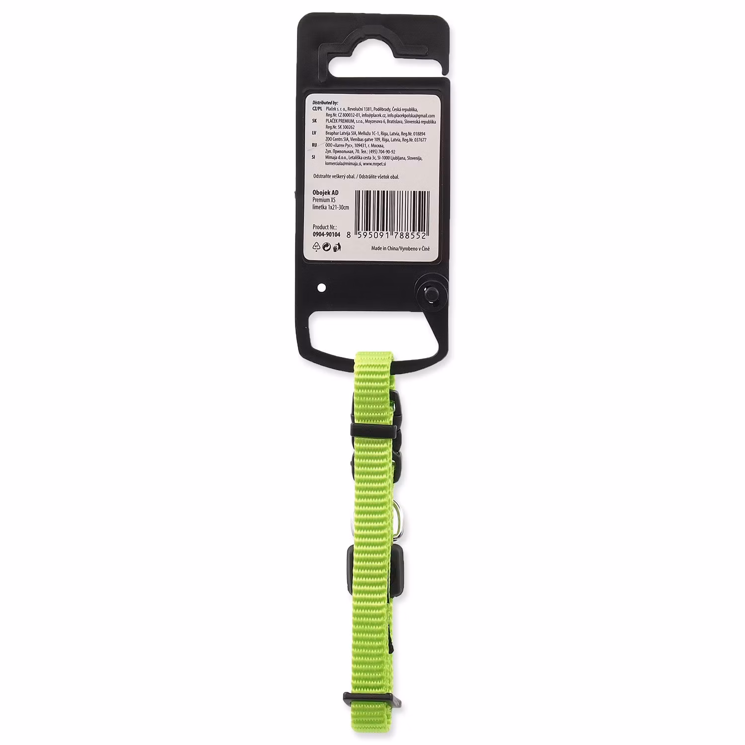Obojok Active Dog Premium XS limetka 1x21-30cm
