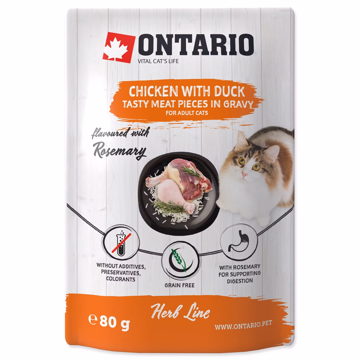 Kapsička Ontario kura a kačka v omáčke 80g