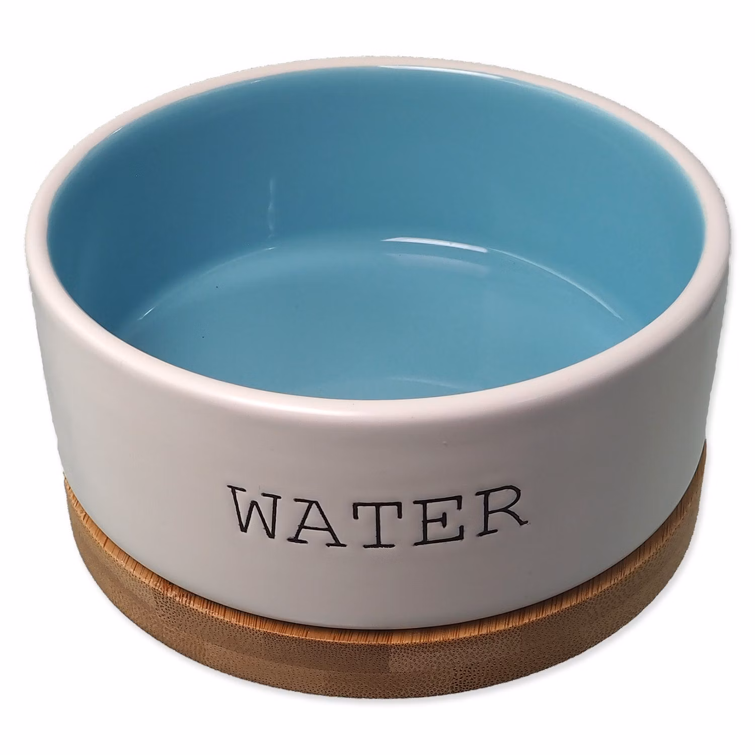 Miska Dog Fantasy keramická WATER biela/modrá s podtáckou 13x5,5cm, 400ml
