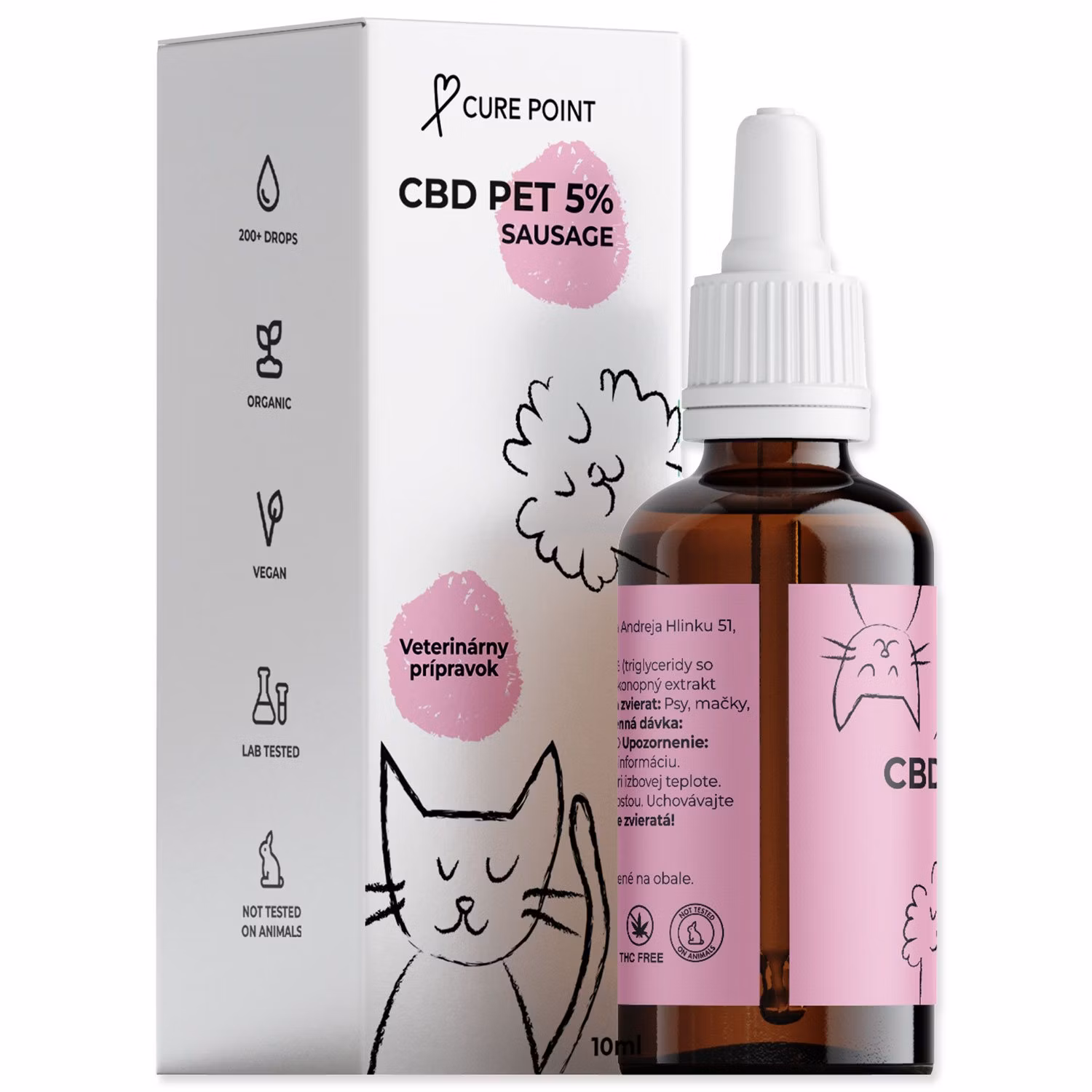 Olej CBD 5% príchuť klobása 10ml