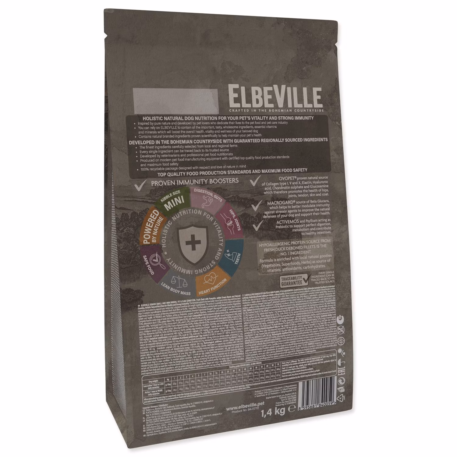 Krmivo ELBEVILLE Senior Mini Fit and Slim Condition Fresh Duck 1,4kg